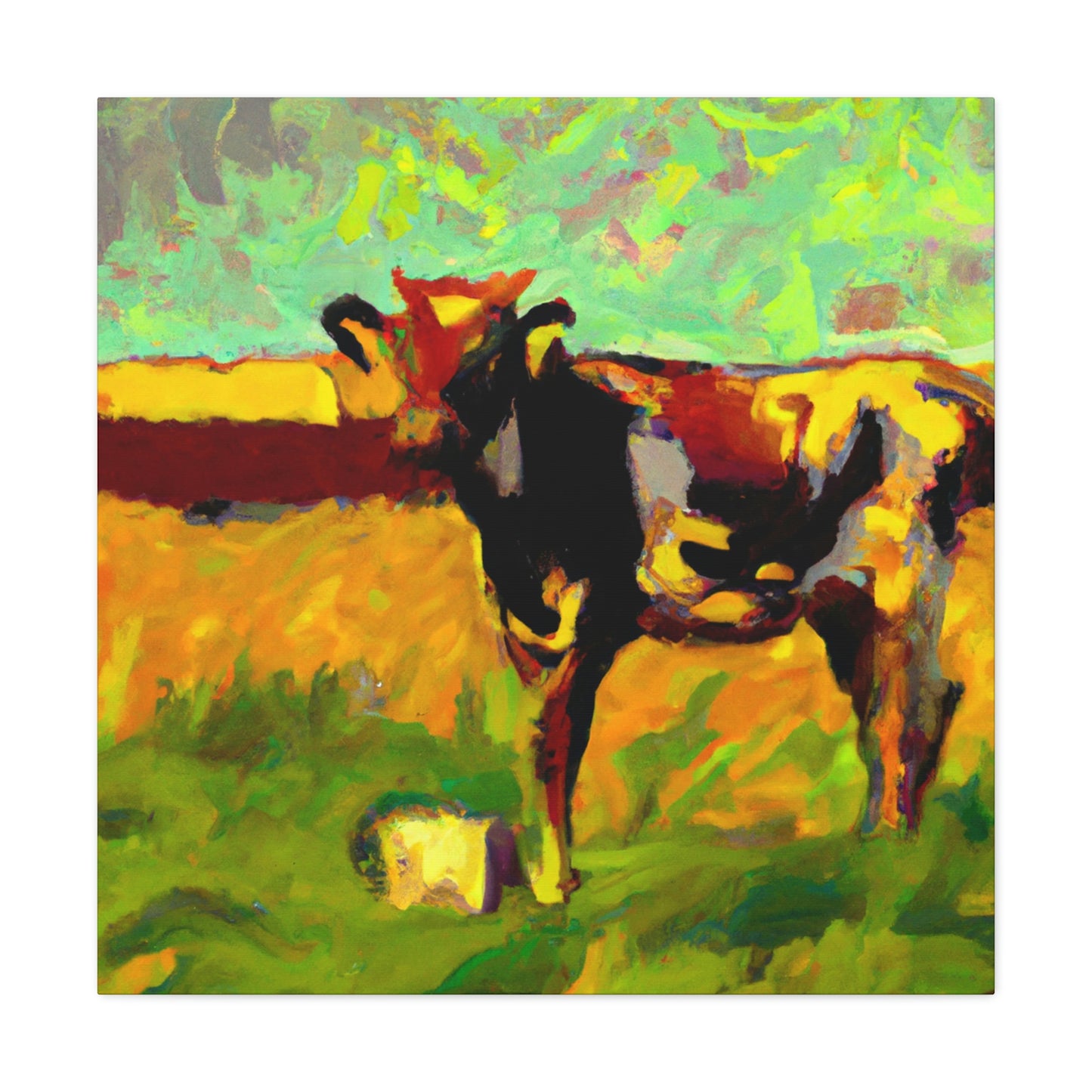 Jersey Cow Expressionism - Canvas