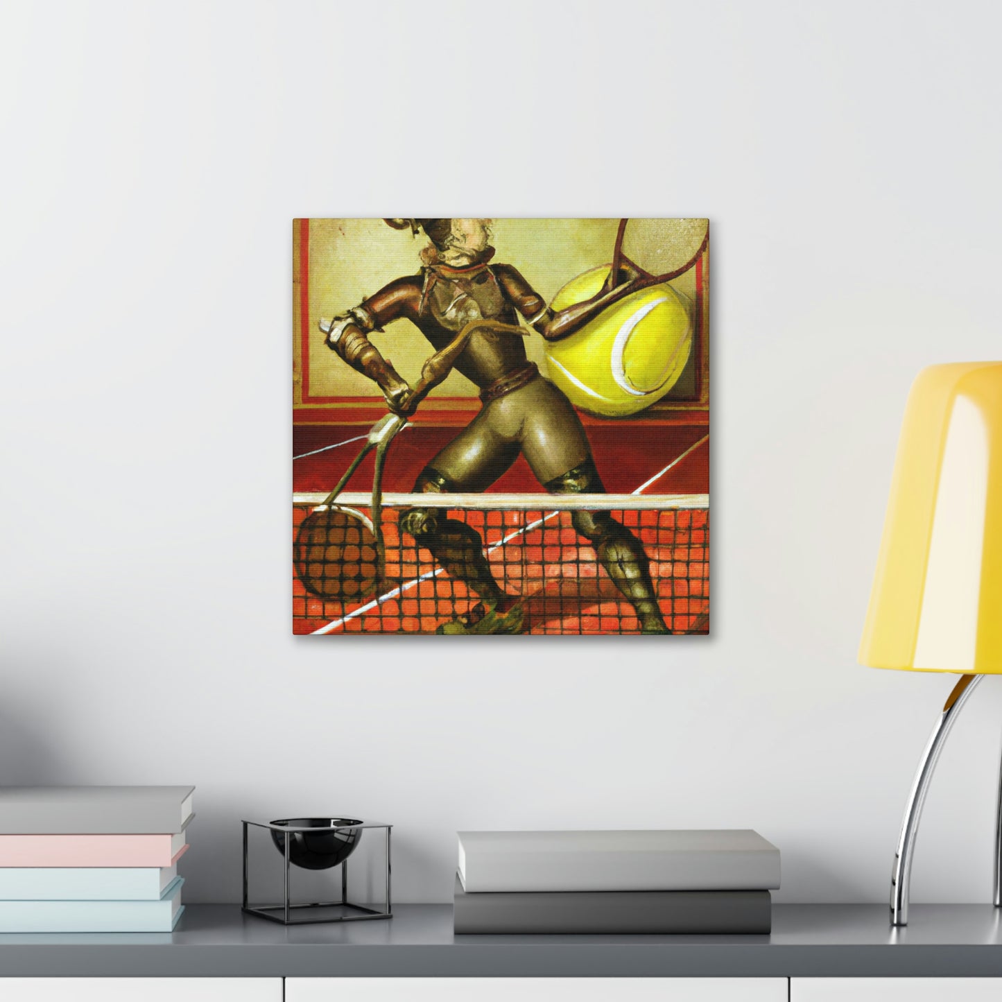 Tennis with Clockwork Gears - Canvas