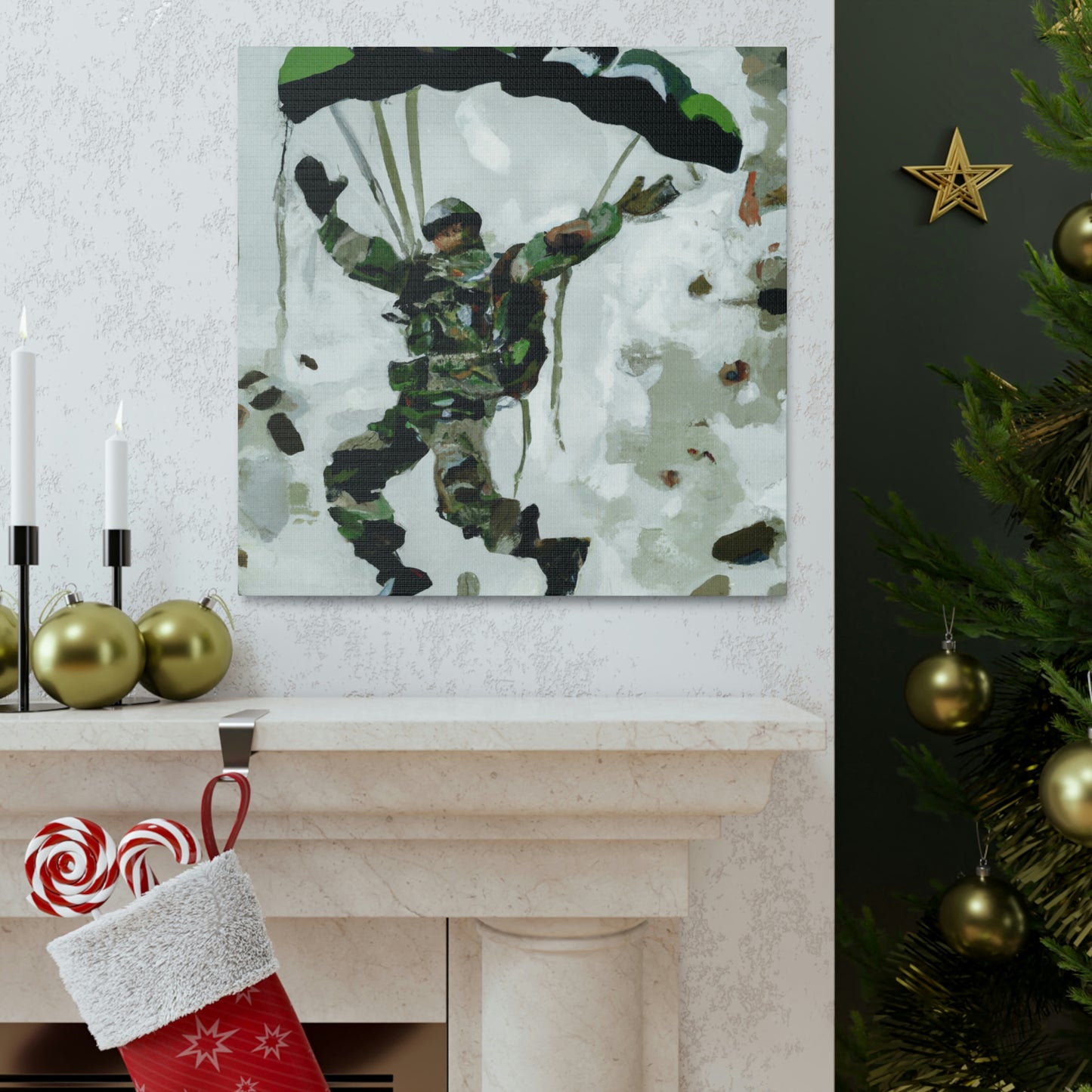 Paratrooper in Flight - Canvas