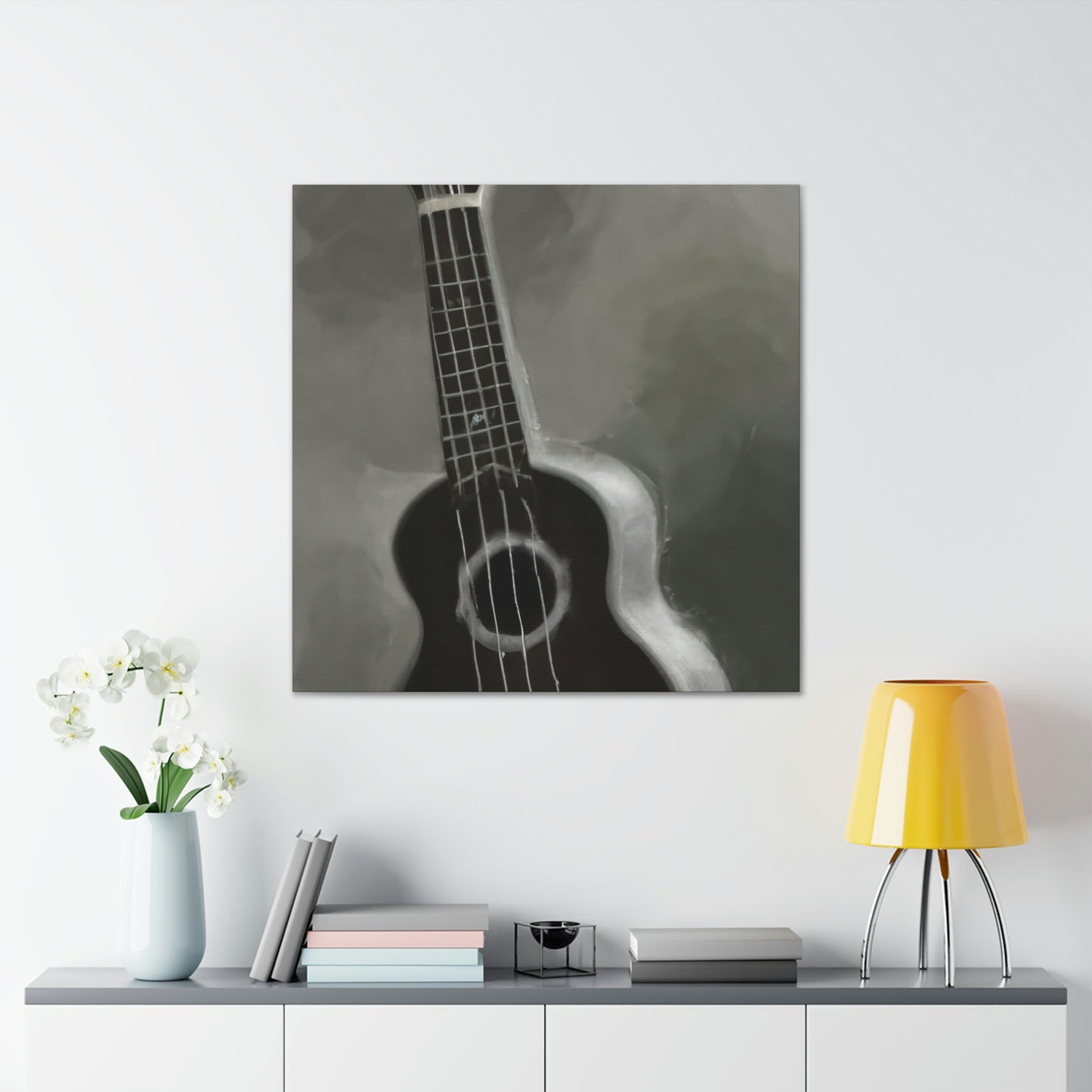 "Ukelele Night Serenade" - Canvas