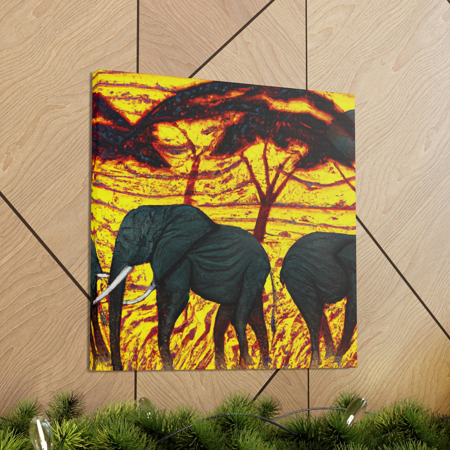 Elephant Afternoon Delight - Canvas