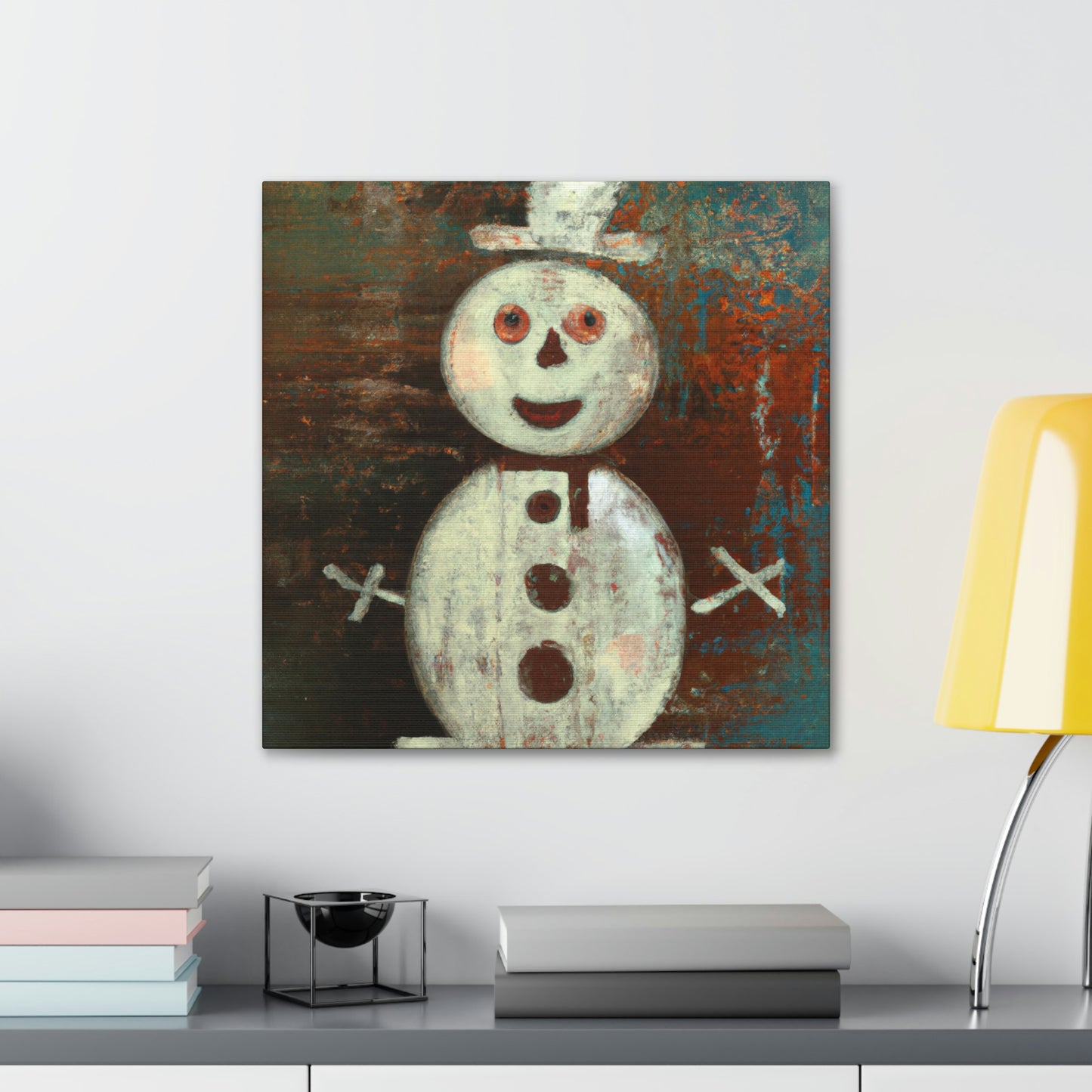 "Snowman in Expressionism" - Canvas