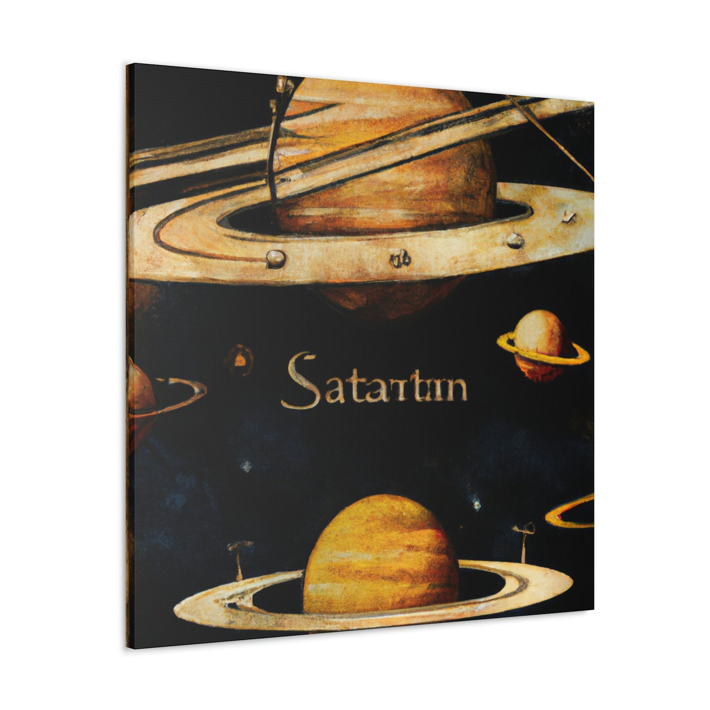 Saturn's Steampunk Gears - Canvas