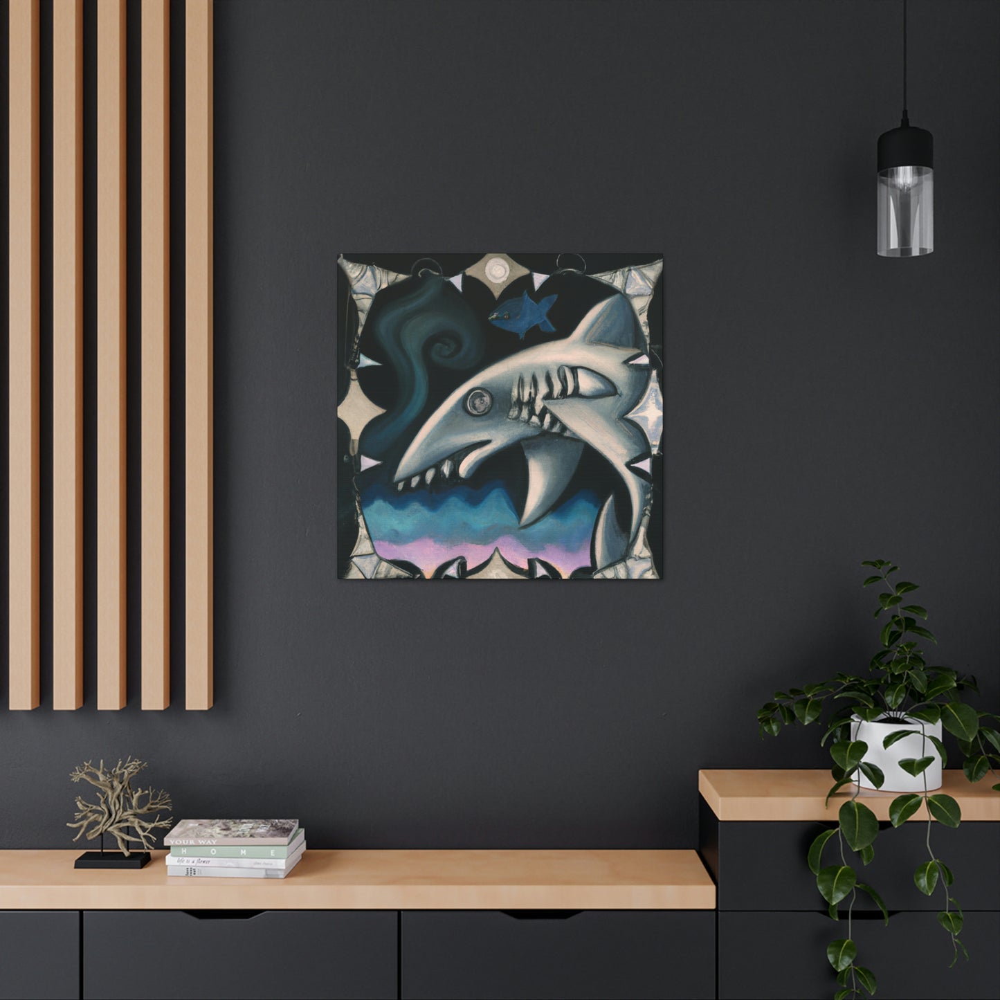 "Shark Fin Flair Art" - Canvas