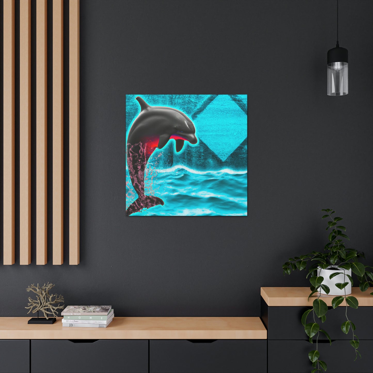 Dancing Dolphin Splash - Canvas