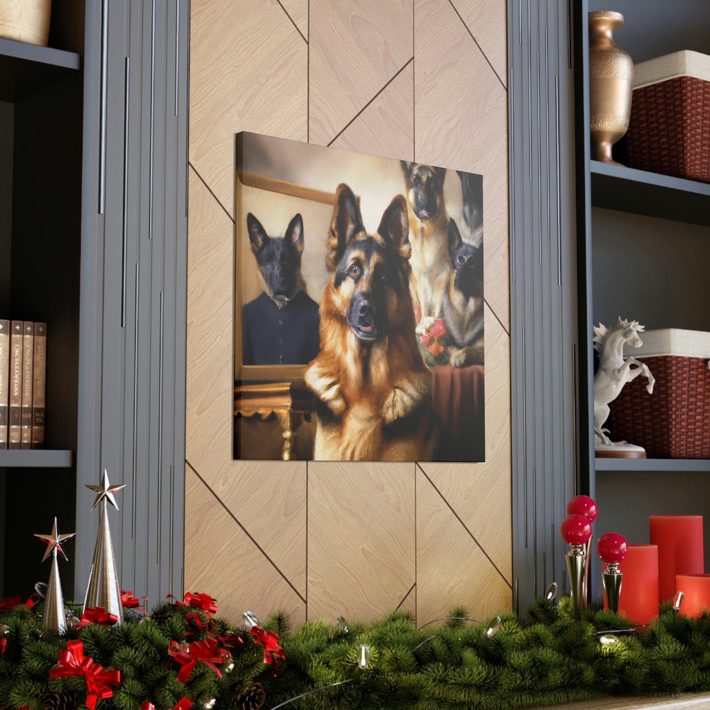 "German Shepherd Reflection" - Canvas