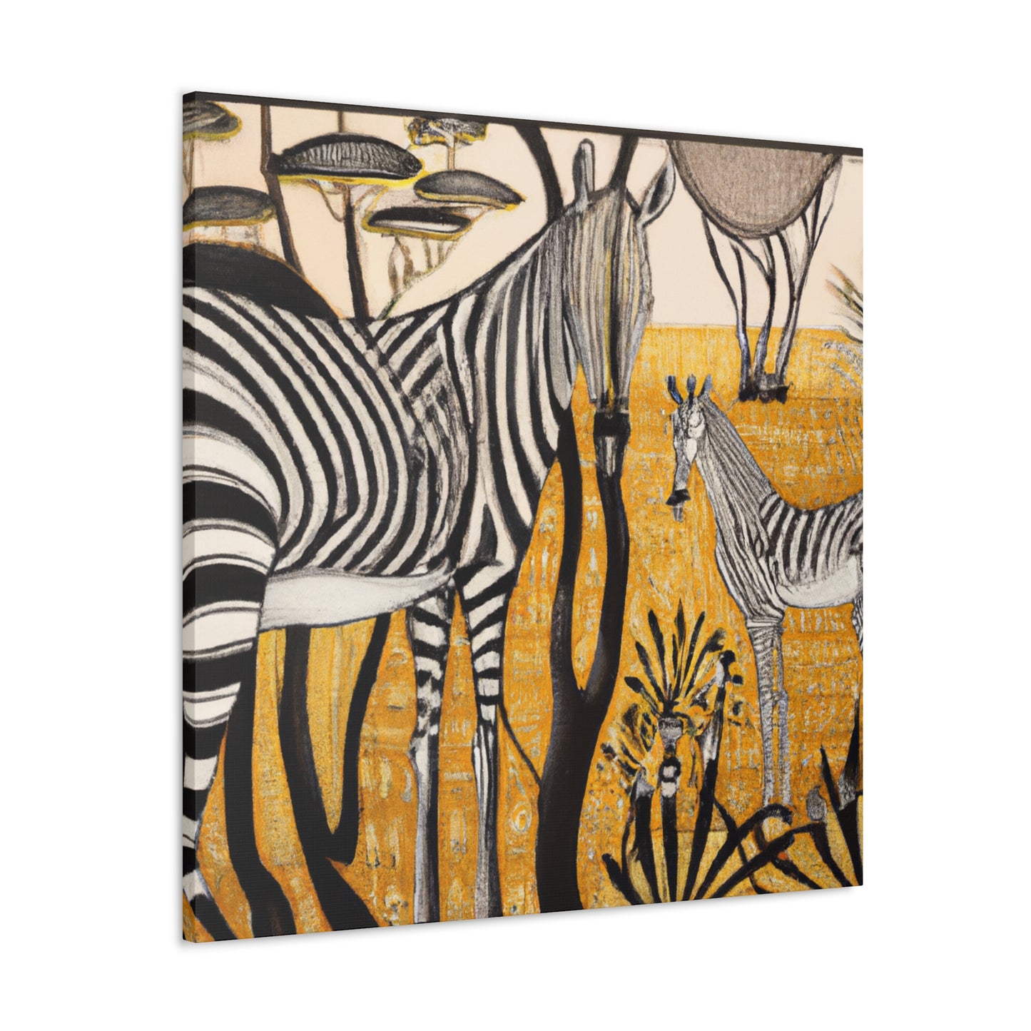 "Striped Zebra Symphony" - Canvas