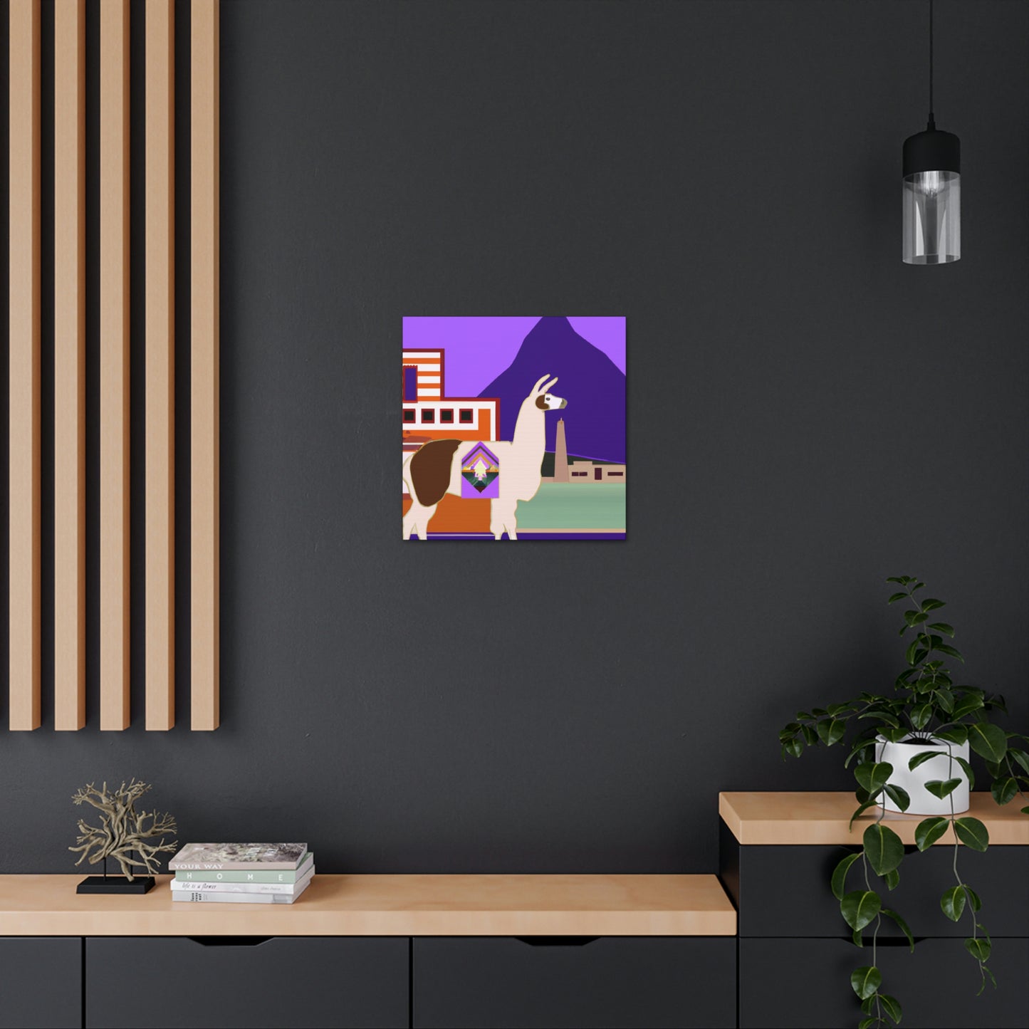 Llama Art Deco Splendor - Canvas