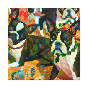 Boston Terrier Expressionism - Canvas