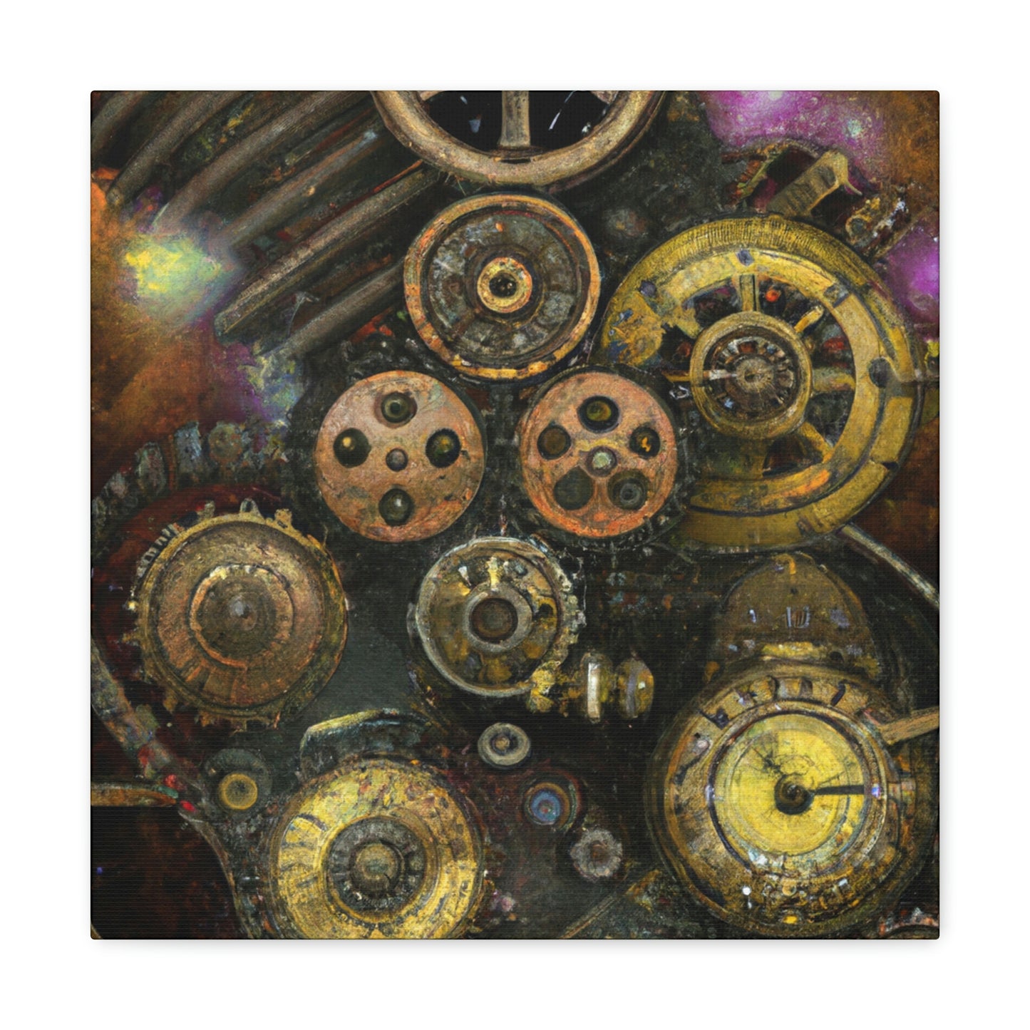 "Star Cluster Steampunk Wonder" - Canvas