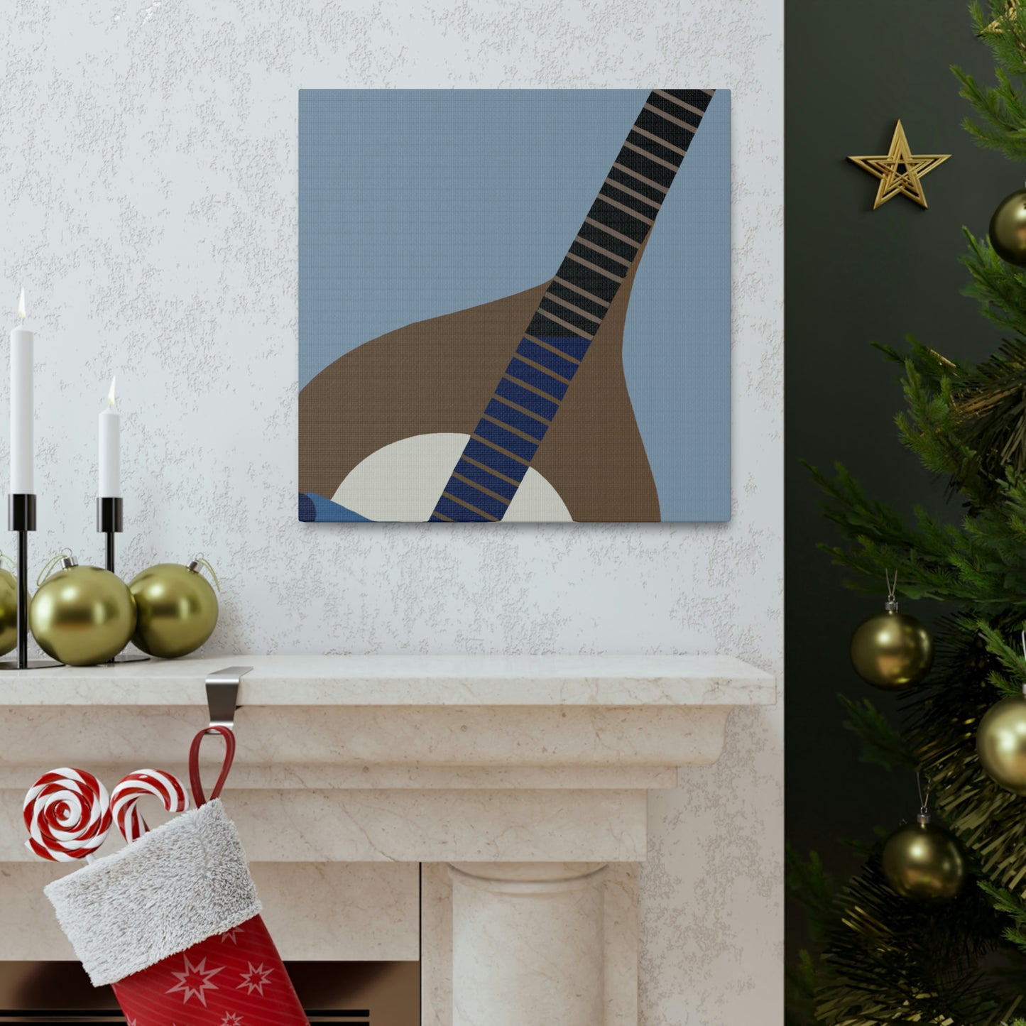 "Mandolin Minimalism Melody" - Canvas