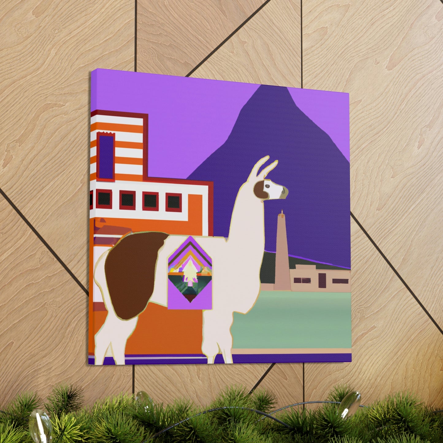 Llama Art Deco Splendor - Canvas