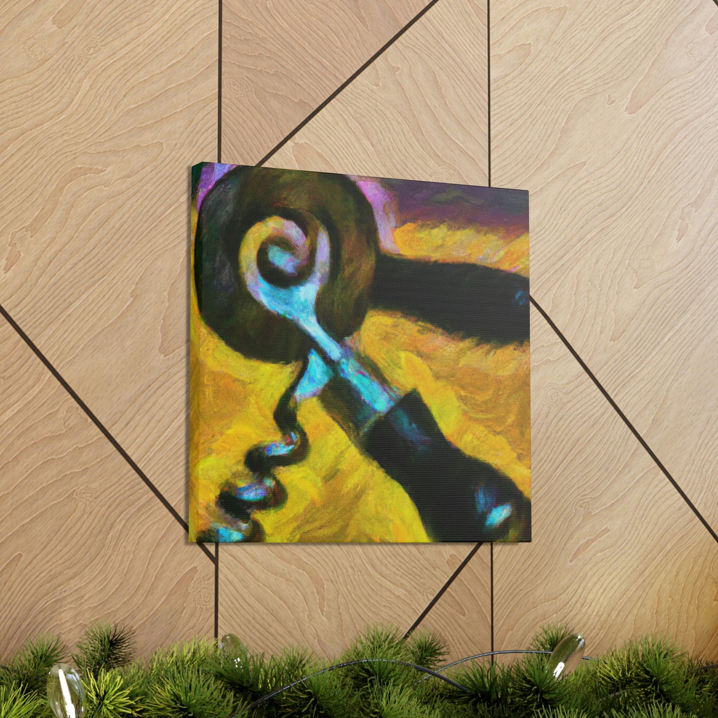 Corkscrew in Turquoise - Canvas