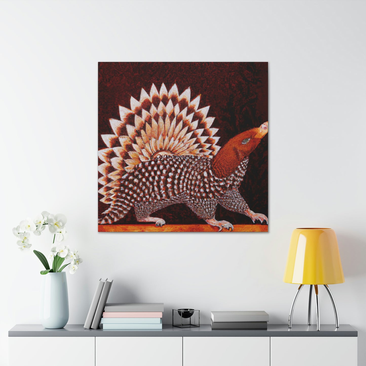 Gleaming Art Deco Pangolin - Canvas