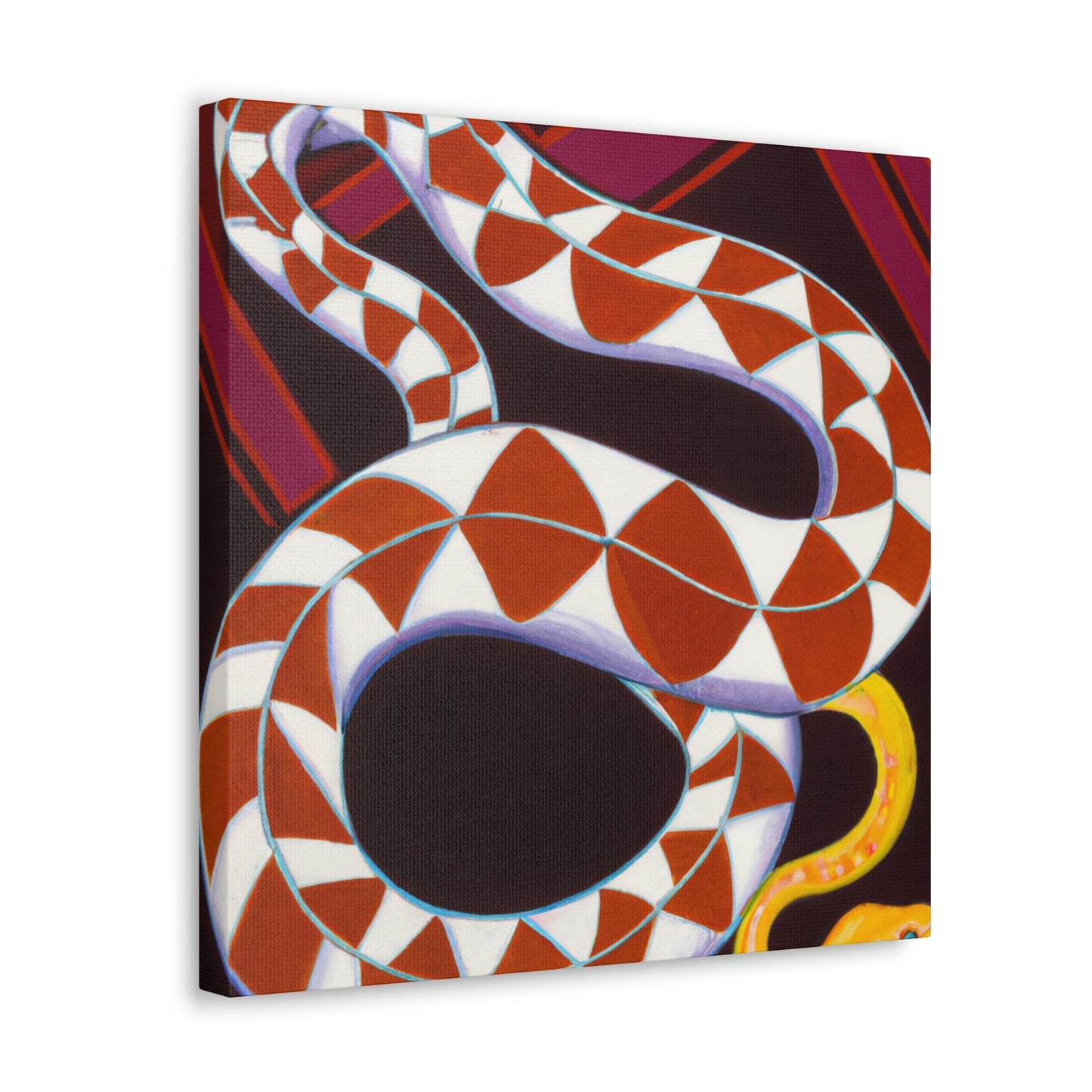 "Snake with Deco Poise" - Canvas