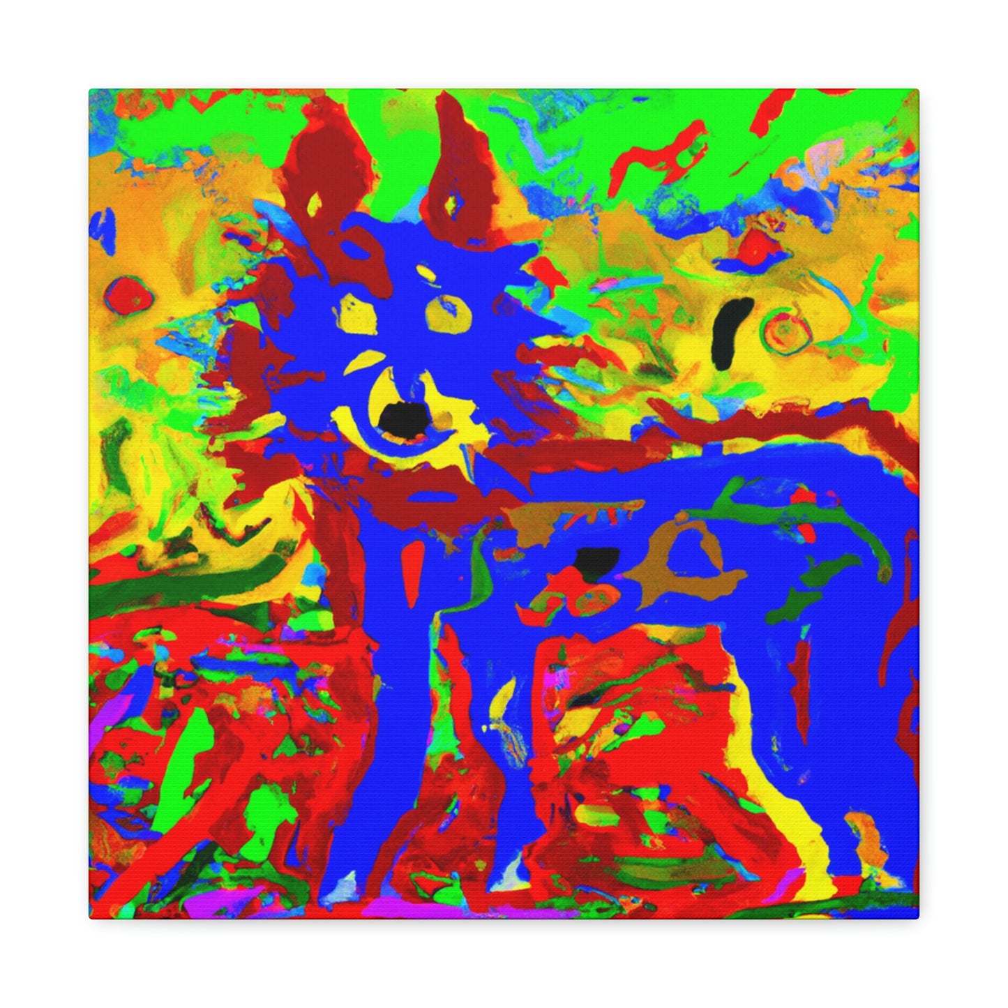 "Coyote Dance in Color" - Canvas