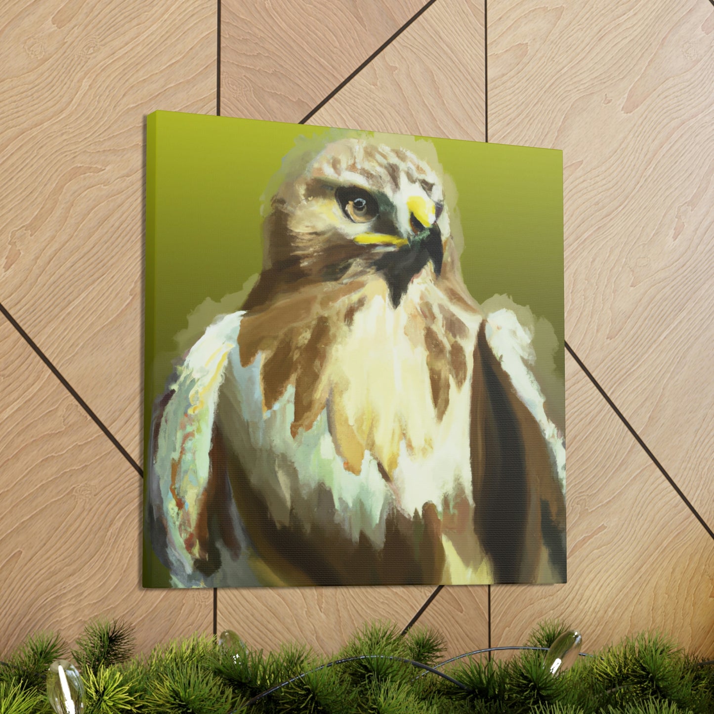 "Hawk in Flight Reflection" - Canvas