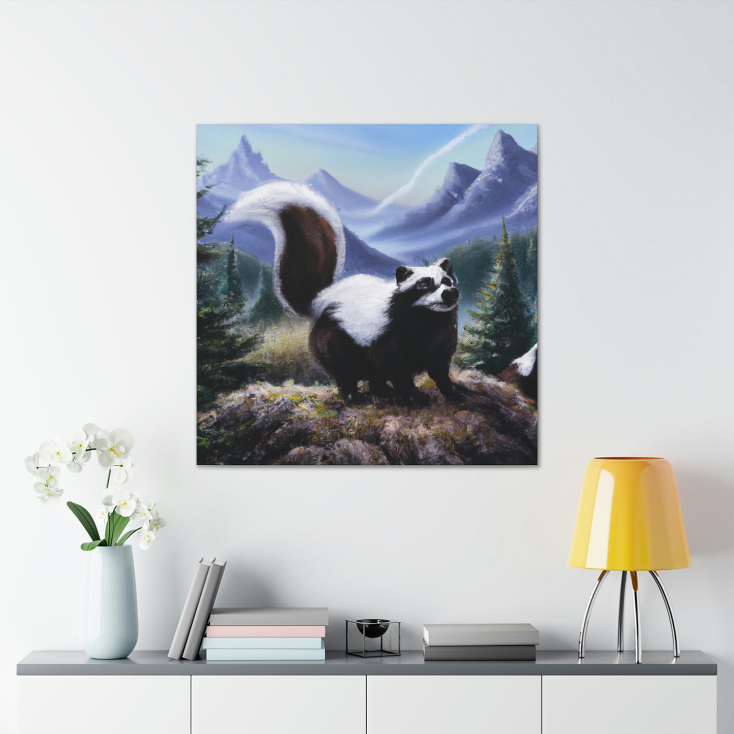 Skunk in Baroque. - Canvas