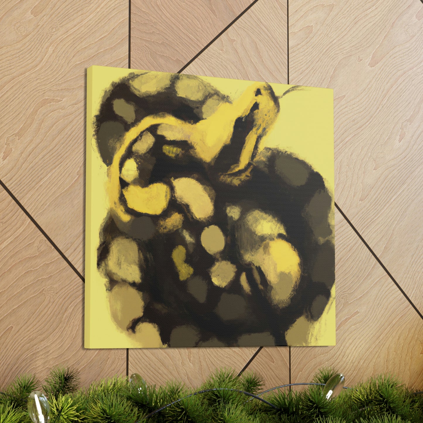 "Ball Python Expressionism" - Canvas