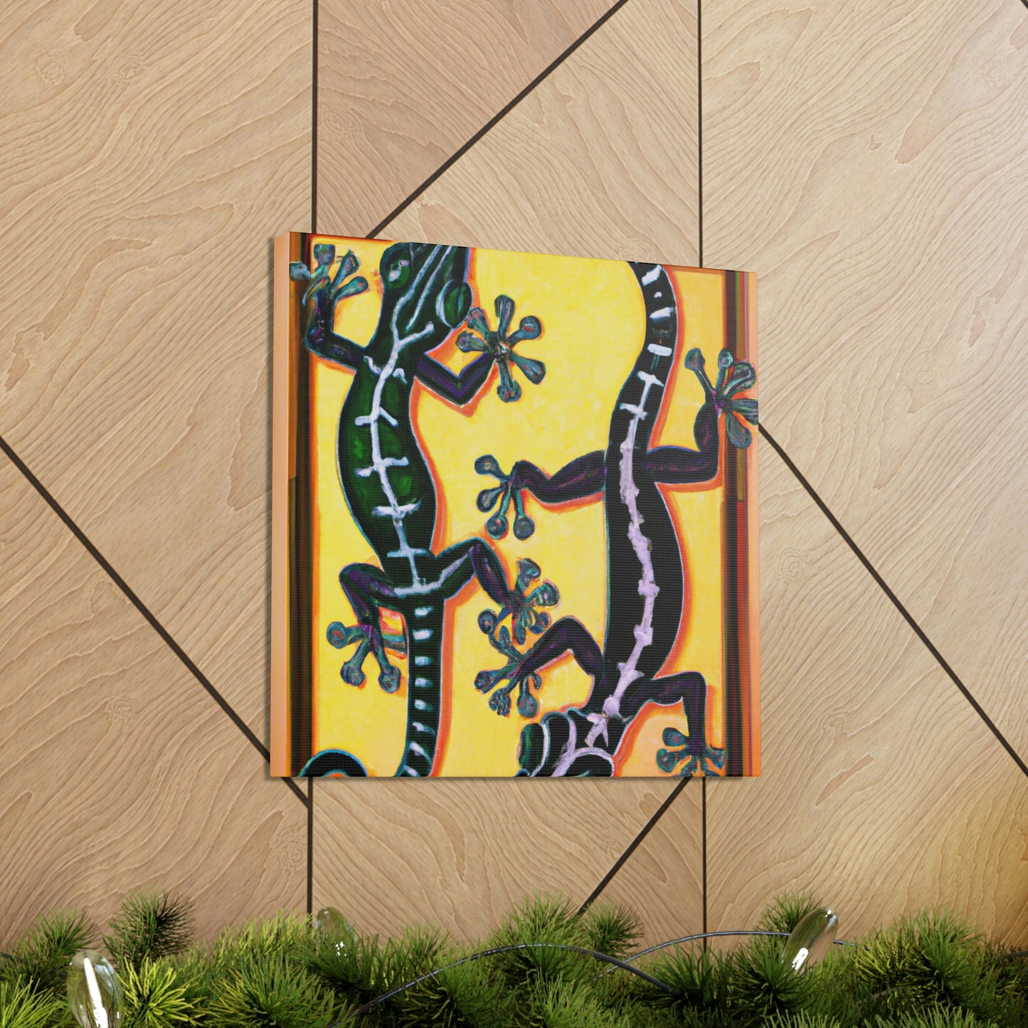 Geckos in Art Deco - Canvas