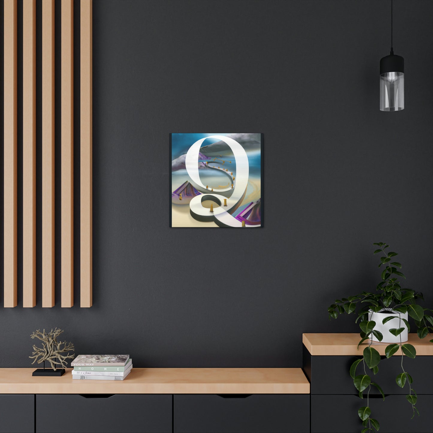 "Q in Art Deco" - Canvas