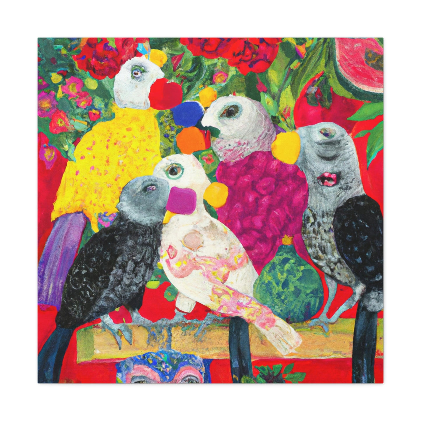 African Greys Adored - Canvas