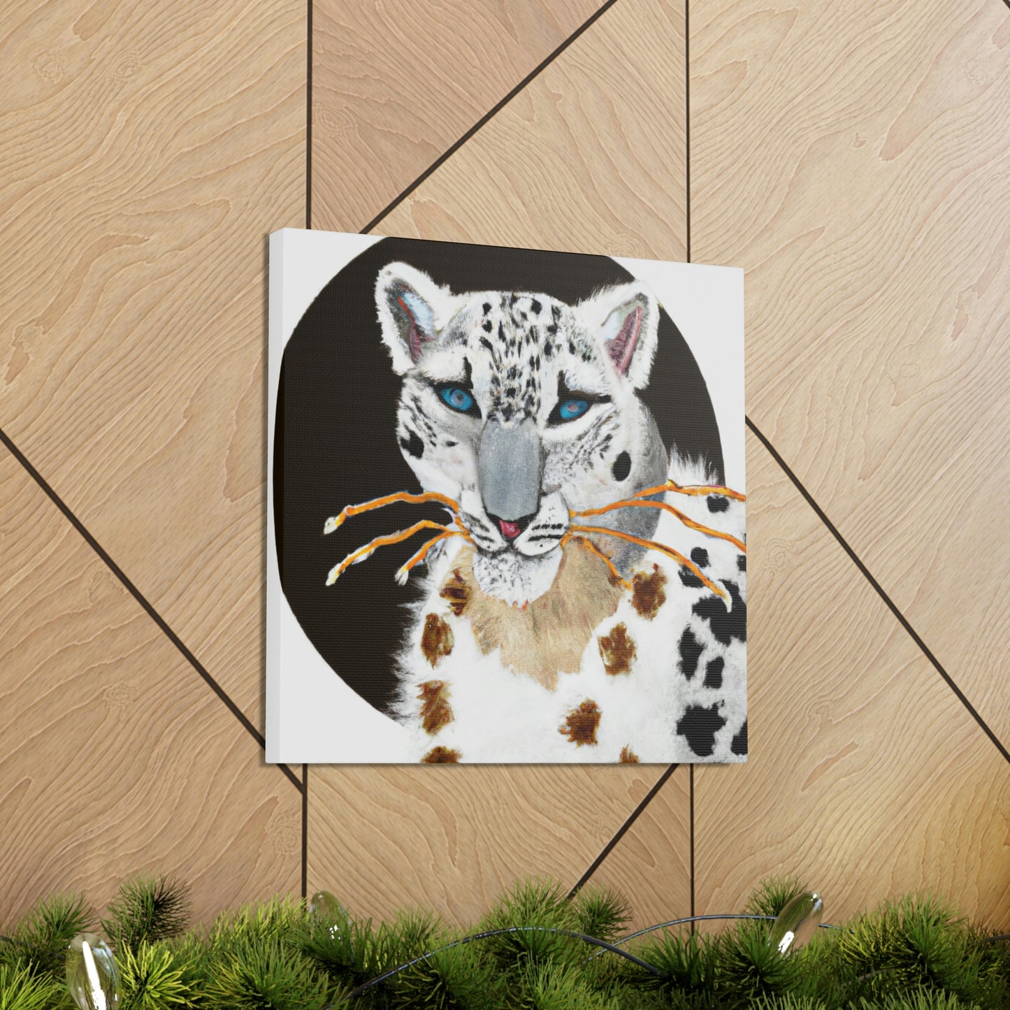 Snow Leopard Slumbering - Canvas