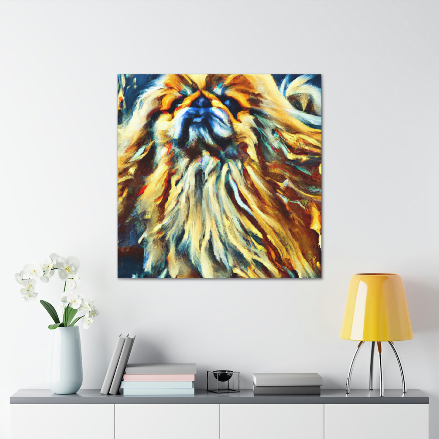 "Pekingese in Twilight" - Canvas