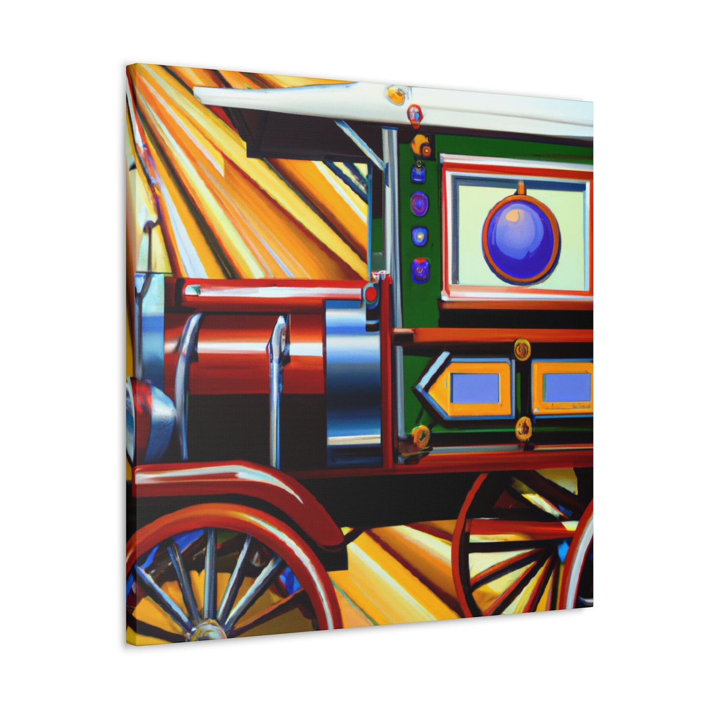 "Wheels of Grandeur Vibrant" - Canvas