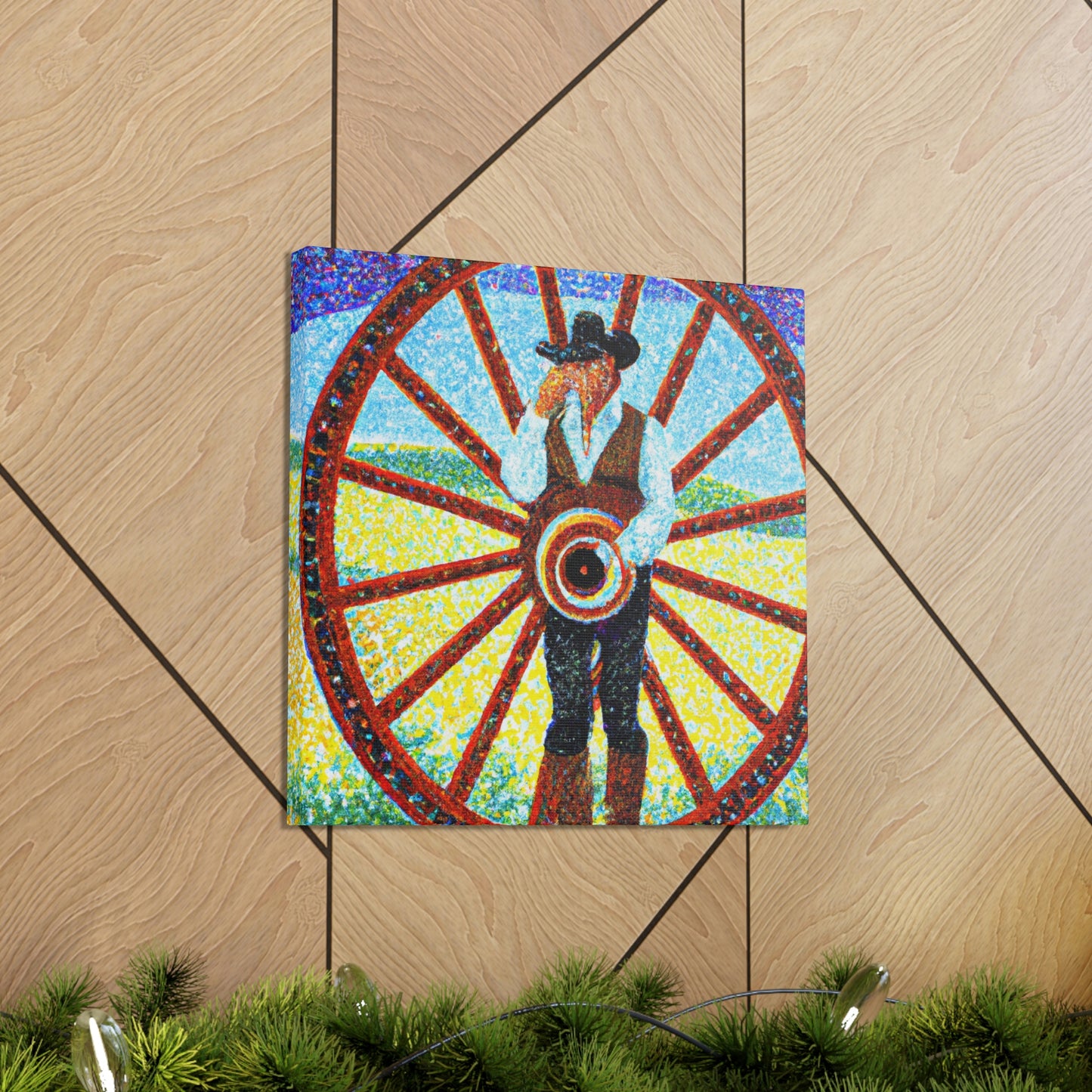 "Wheel of Time Pointillism" - Canvas