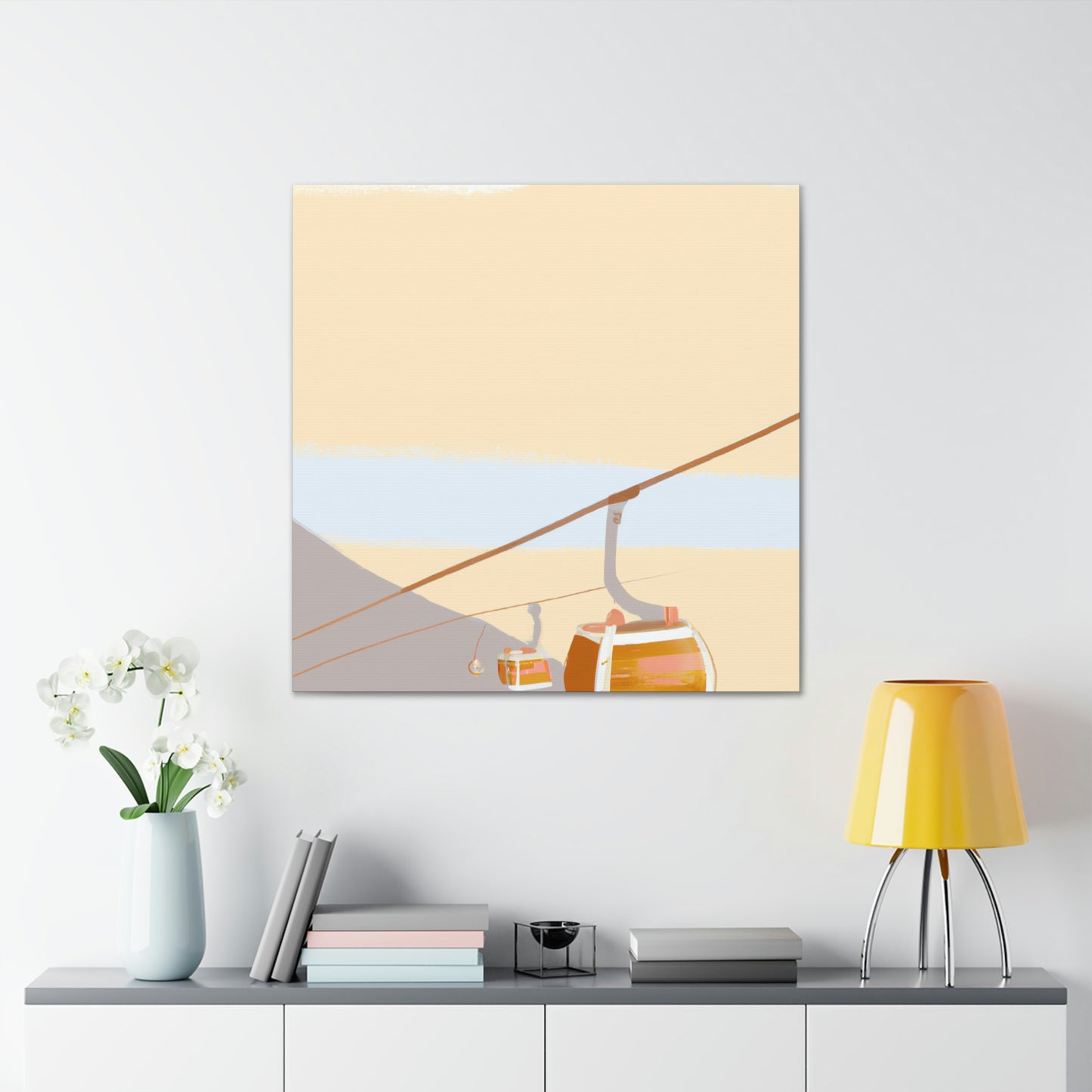 "Cable Car Minimalism" - Canvas