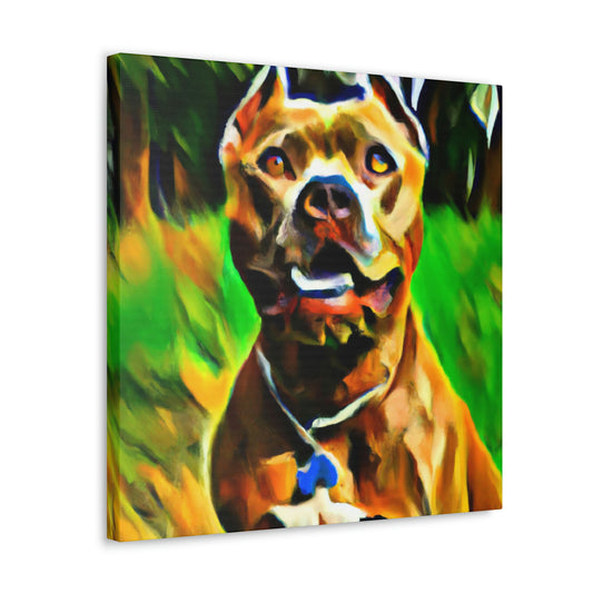 Pitbull in Impressionism - Canvas