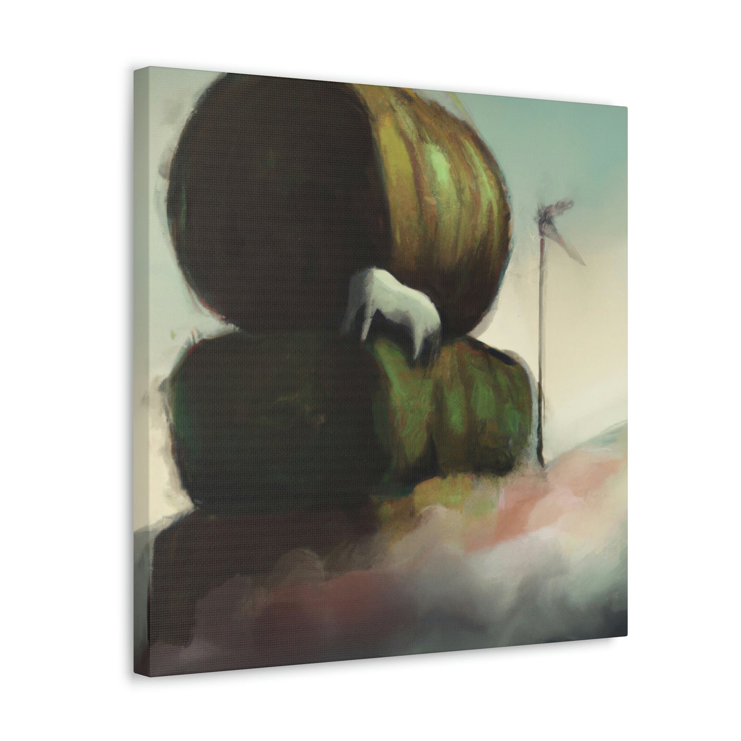 'Hay Bales in Dreamland' - Canvas