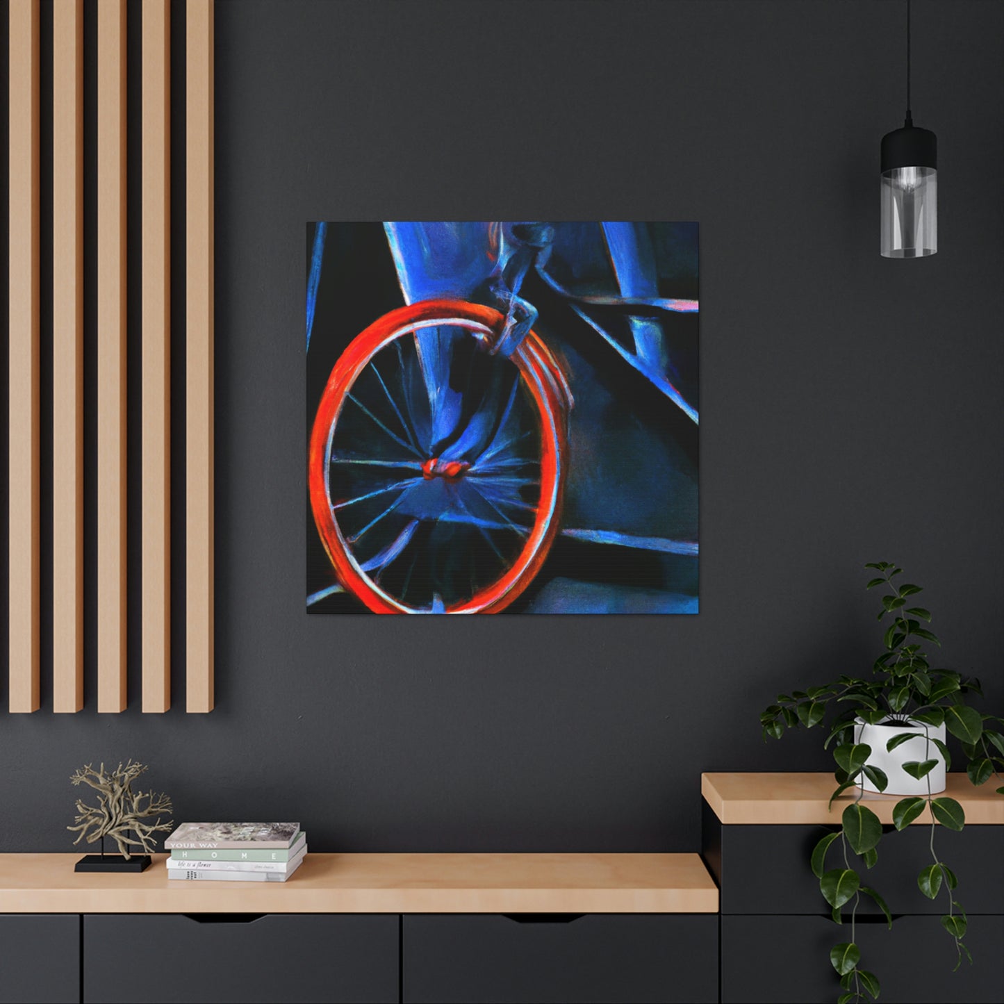 "Bicycle in Abstract Shade" - Canvas