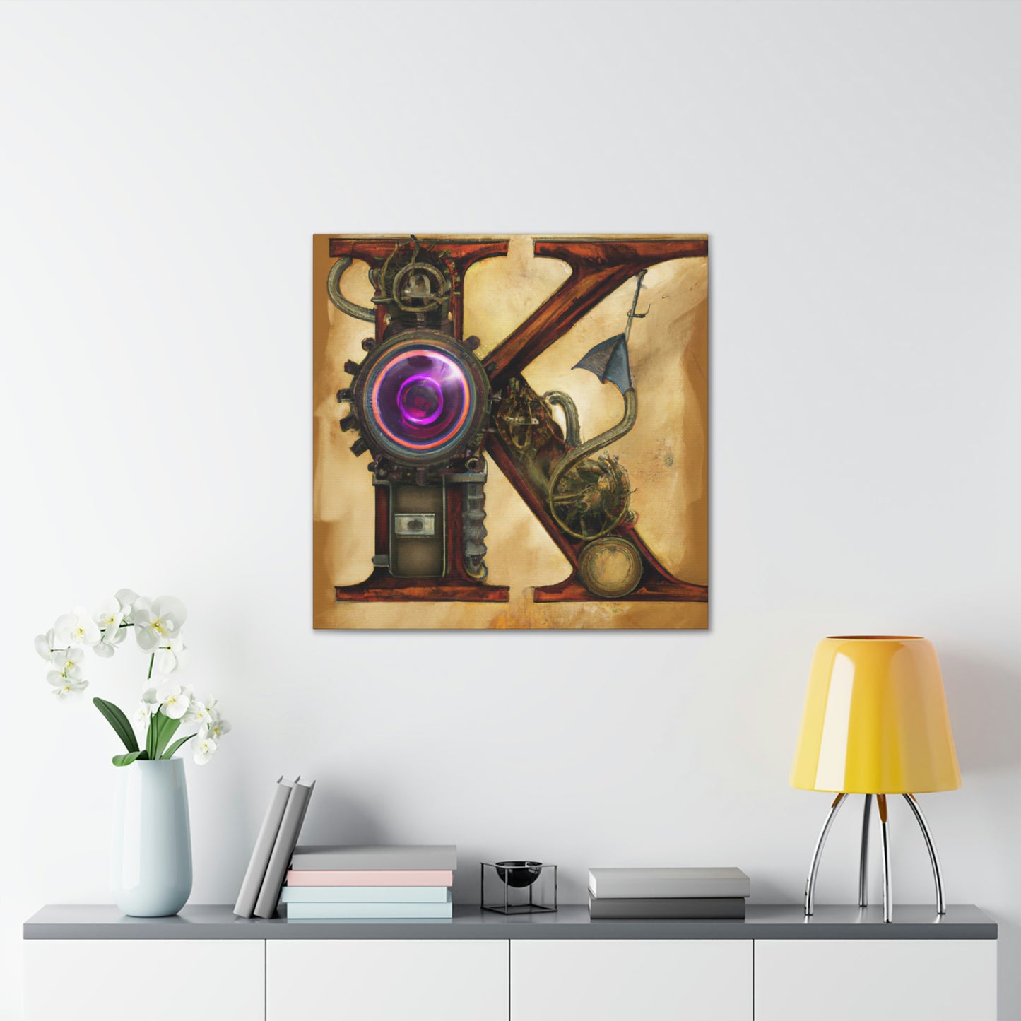 "Steampunk K. Portrait" - Canvas