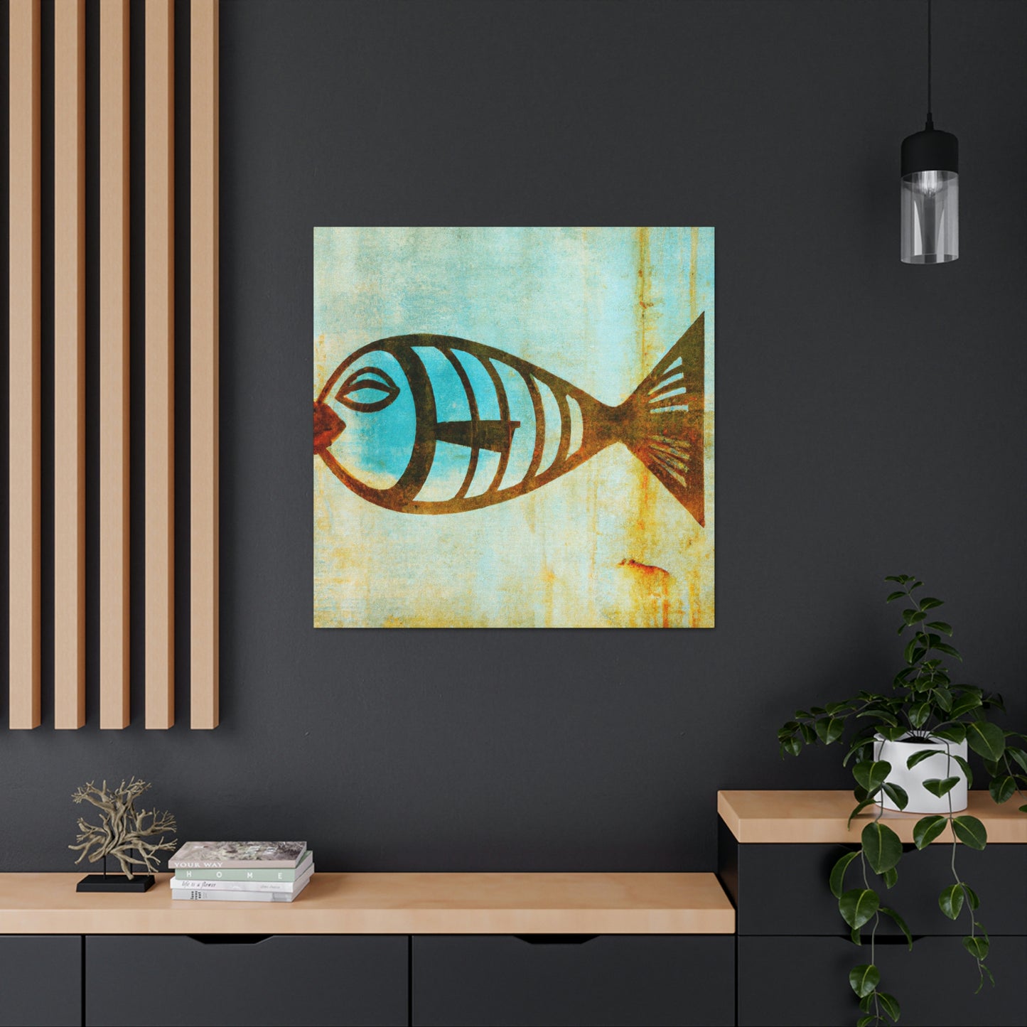 "Gilded Fish Glistening' - Canvas