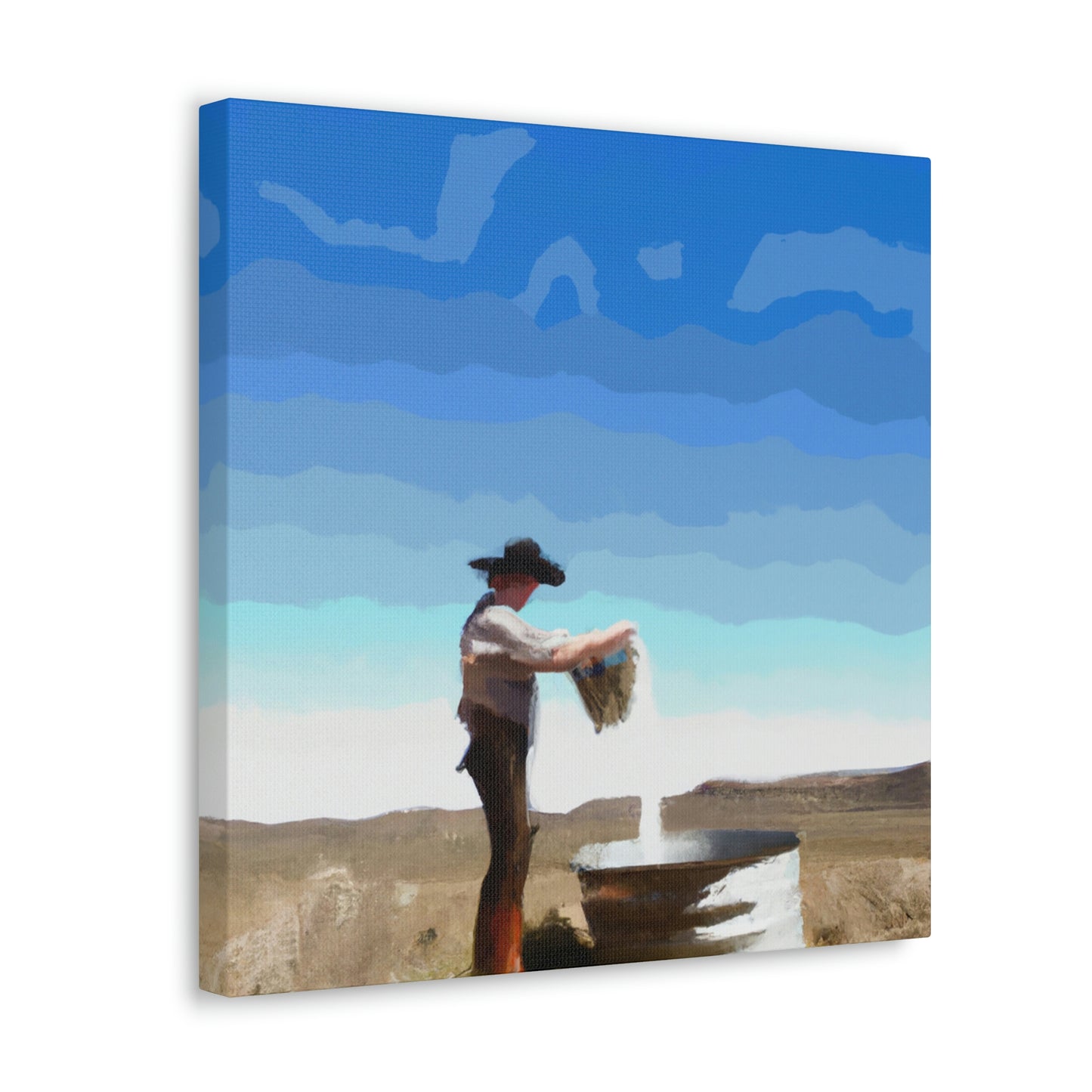 "Water Trough Glistening" - Canvas