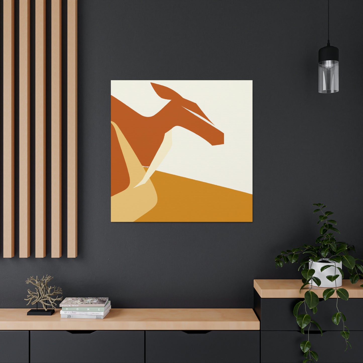 Kangaroo in Reflection - Canvas