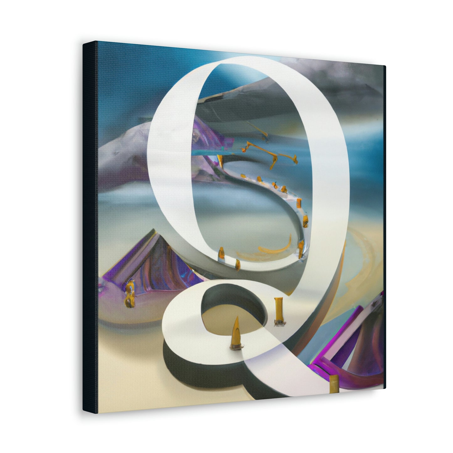 "Q in Art Deco" - Canvas