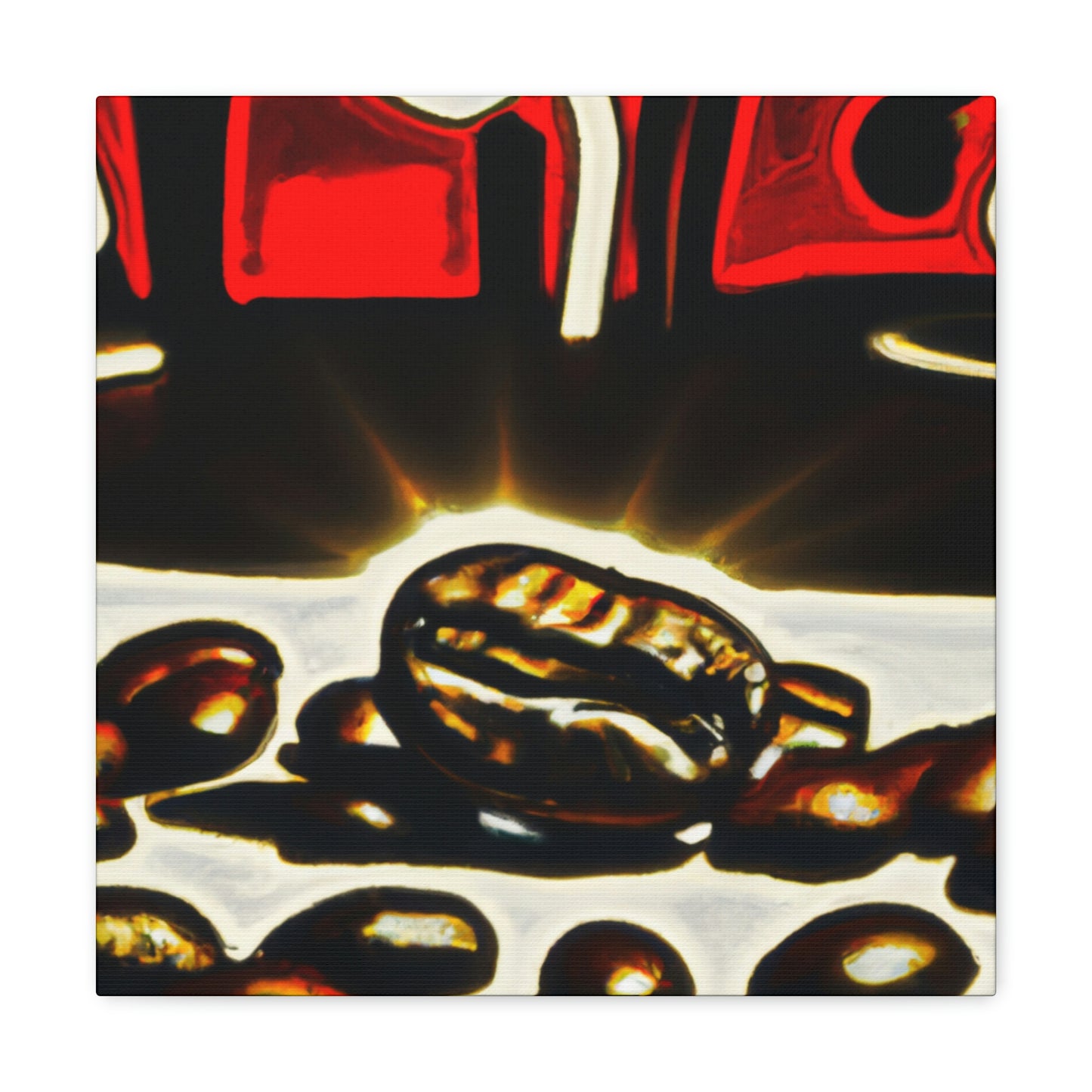 Coffee Beans Pop Art - Canvas