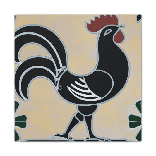 "Rooster's Art Deco Dream" - Canvas