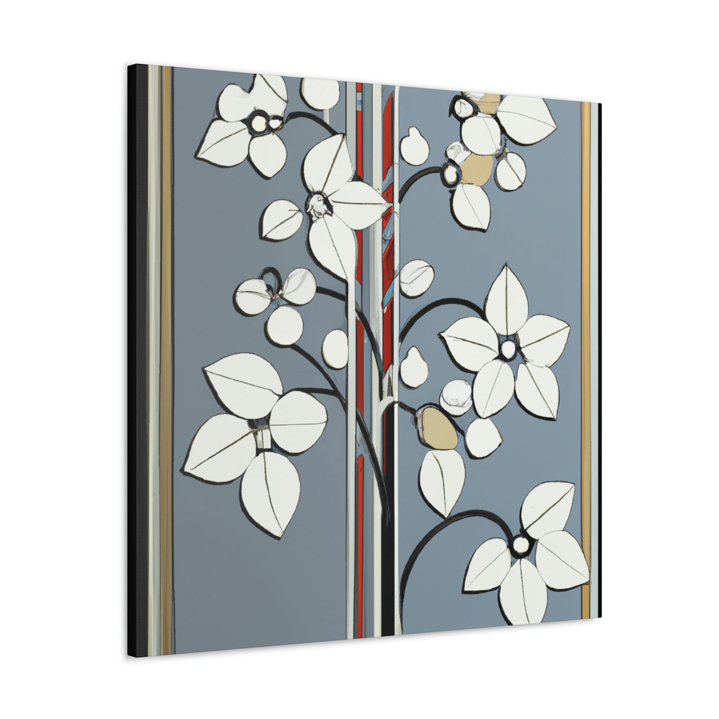 "Deco Dogwood Symphony" - Canvas