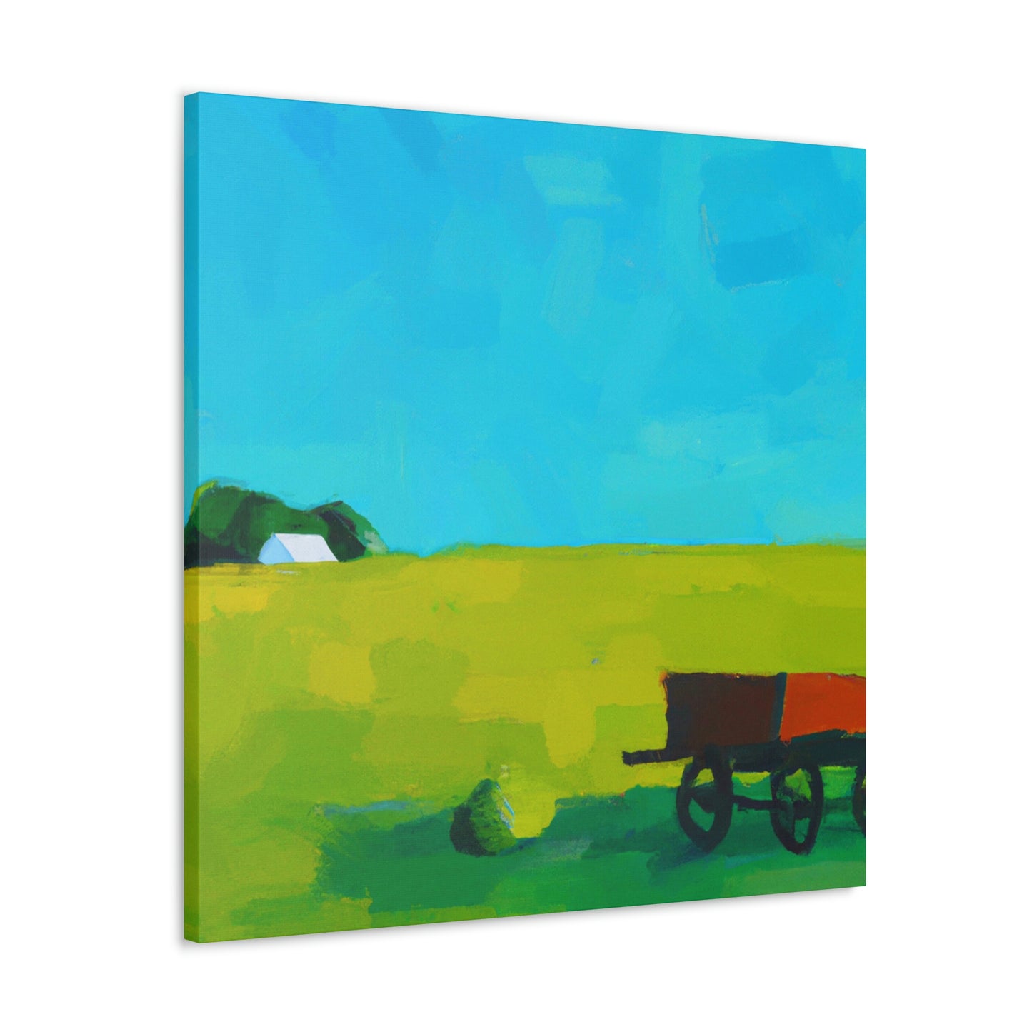 "Hay Wagon Minimalism" - Canvas