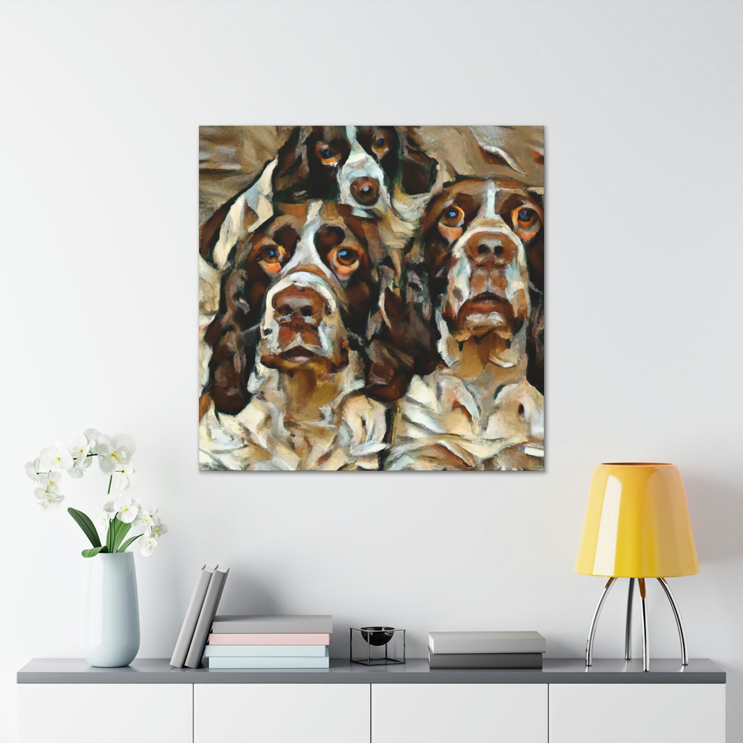 English Springer Watching - Canvas