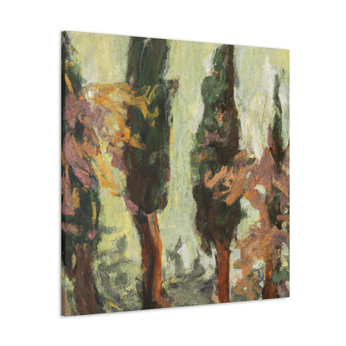 Cypress Tree Expressionism - Canvas