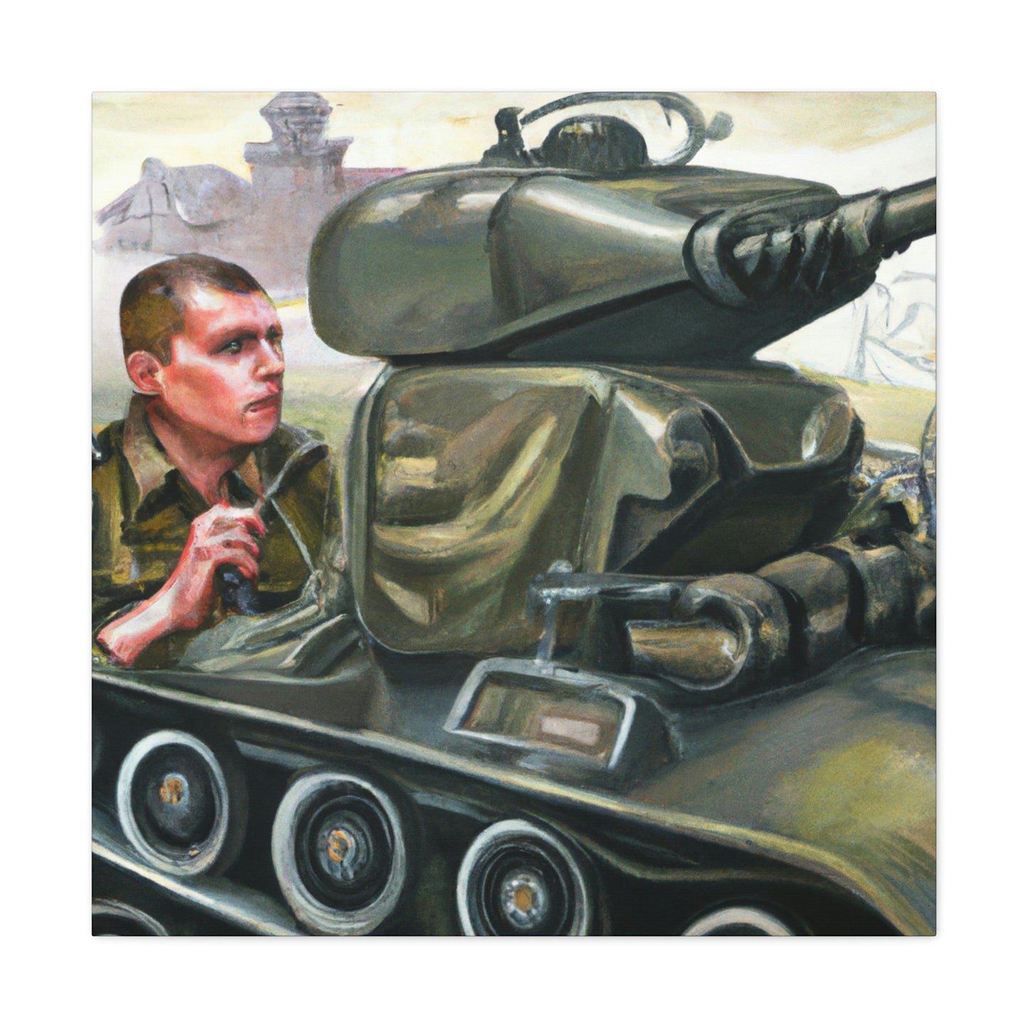 "Tank Operator Dreamscape" - Canvas