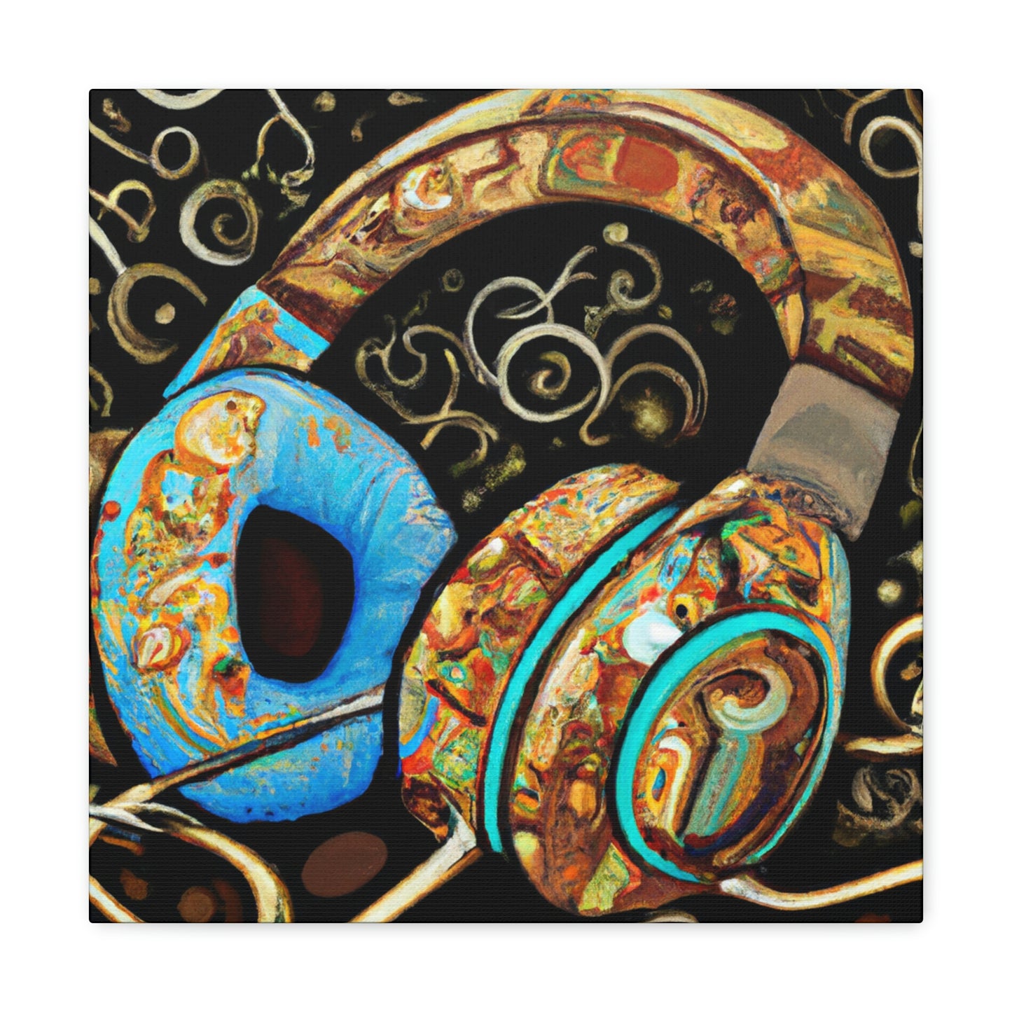 Headphones in Abstraction - Canvas