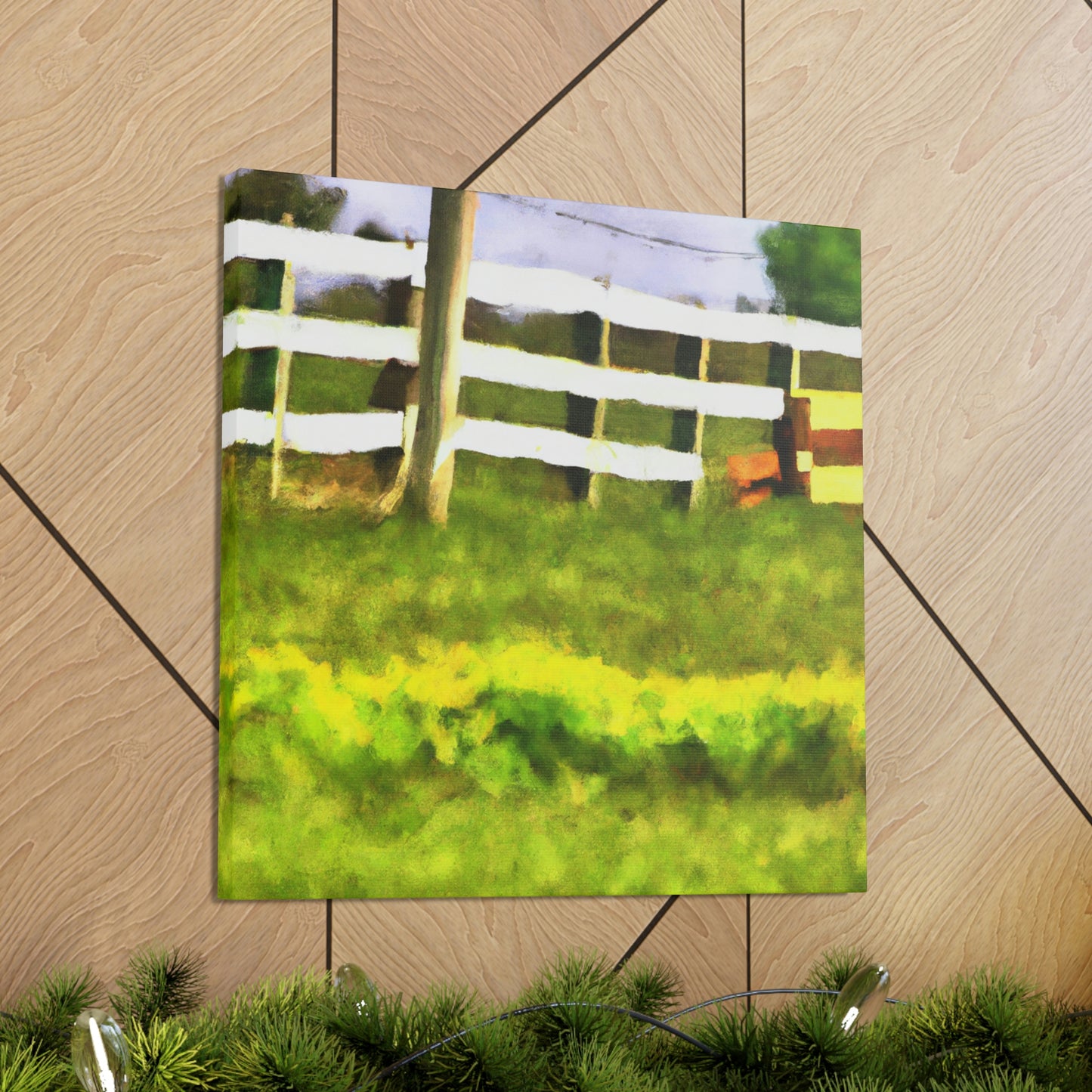 "Barnyard Fence Harmony" - Canvas