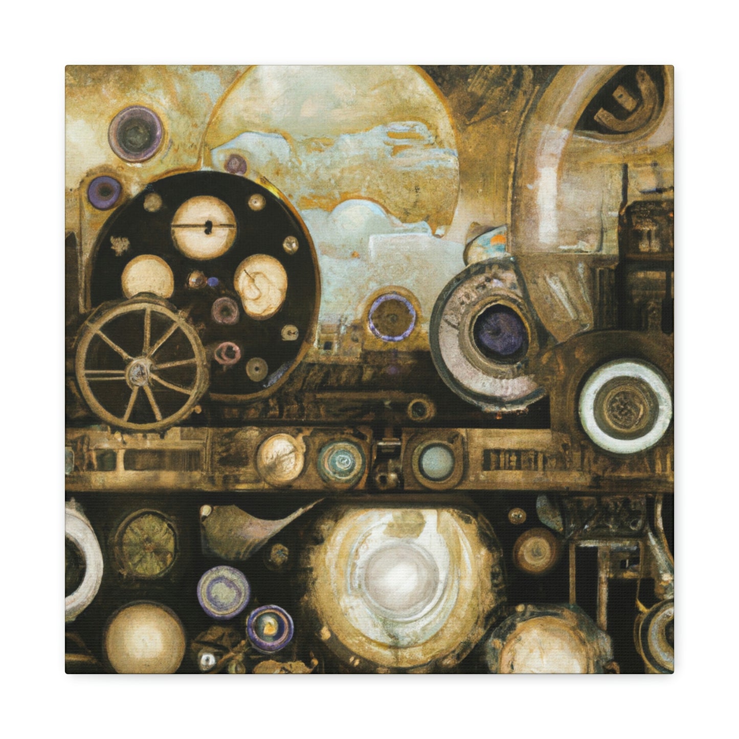 "Steampunk Cosmic Splendor" - Canvas