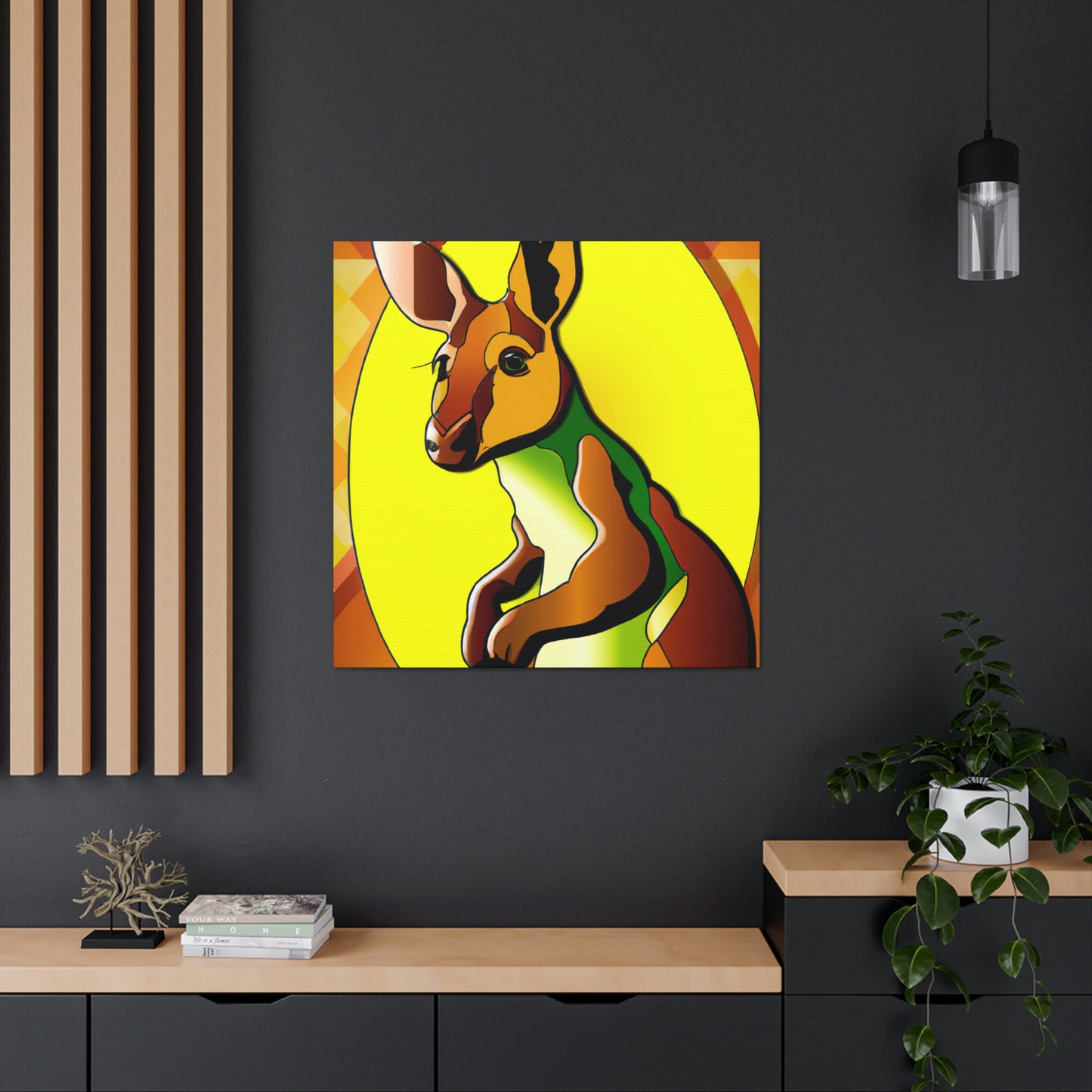 "Wallaby Amidst Glitter" - Canvas